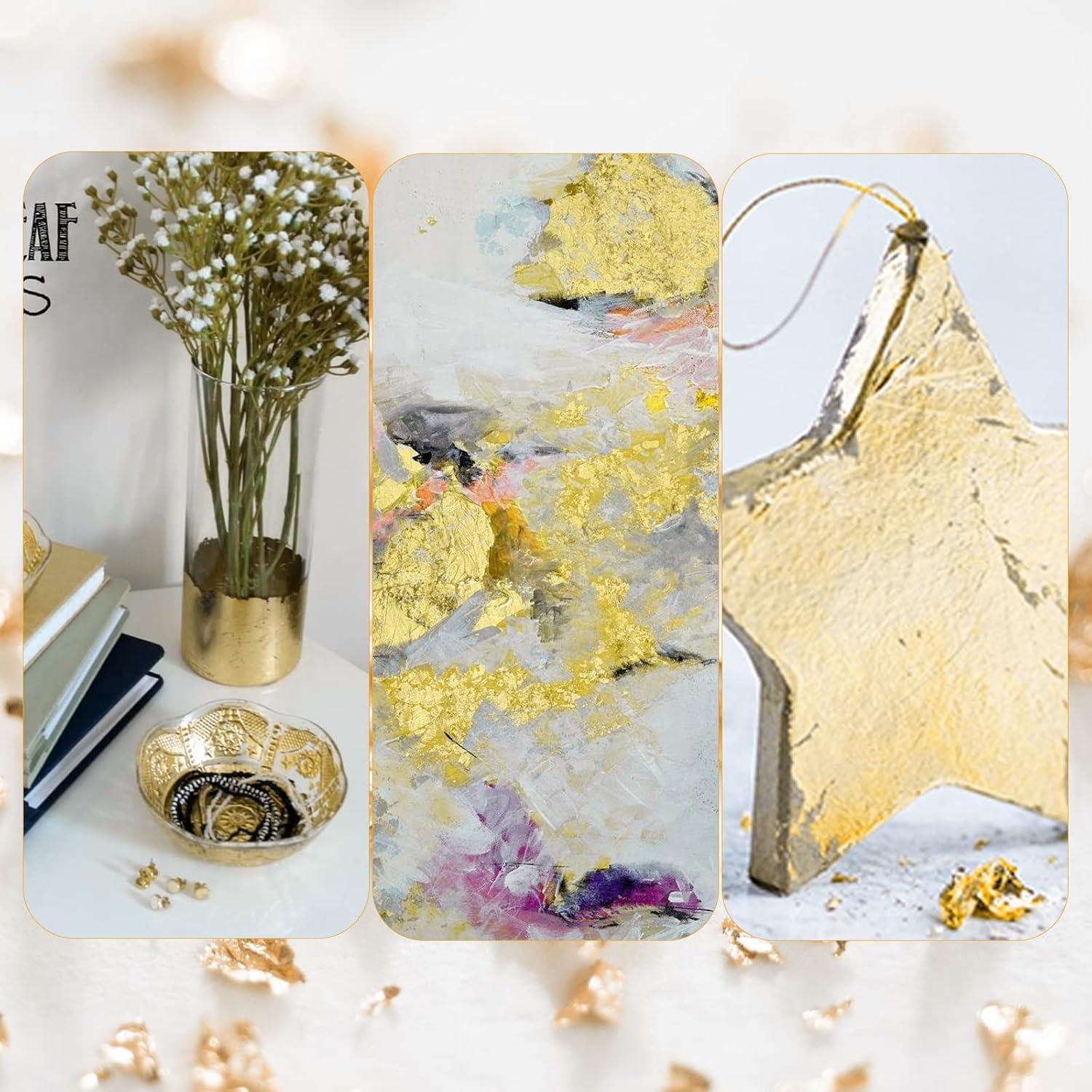 Copos de Hoja de Oro Imitación Yeeech para Manualidades