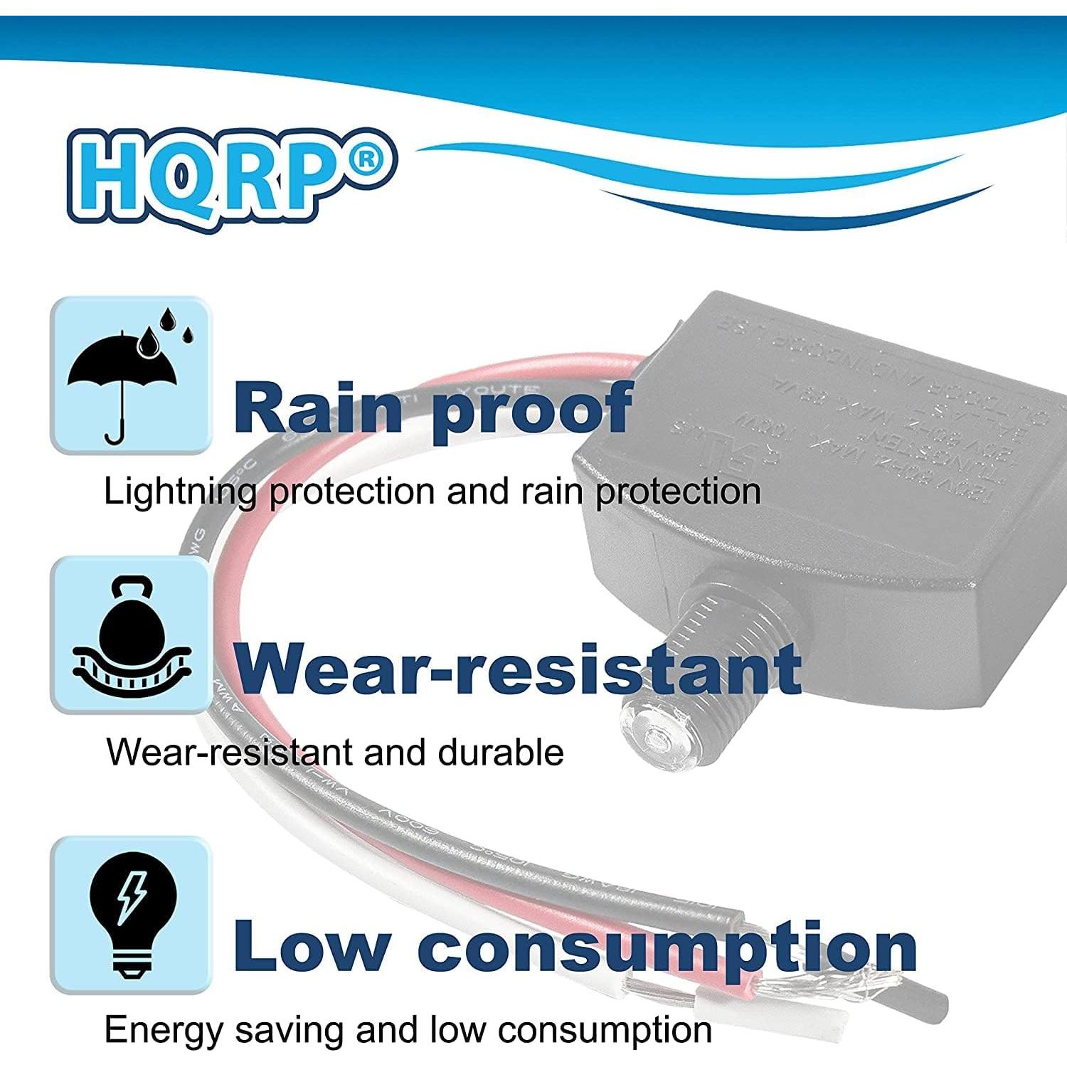 Sensor de Fotocélula HQRP 120V Interruptor Luz LED IP65