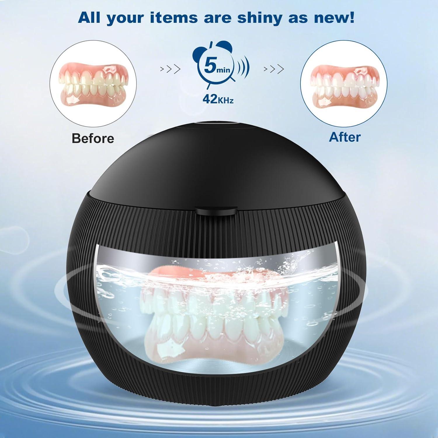 Limpiador Ultrasonico UV Voraiya para Dentaduras y Retenedores
