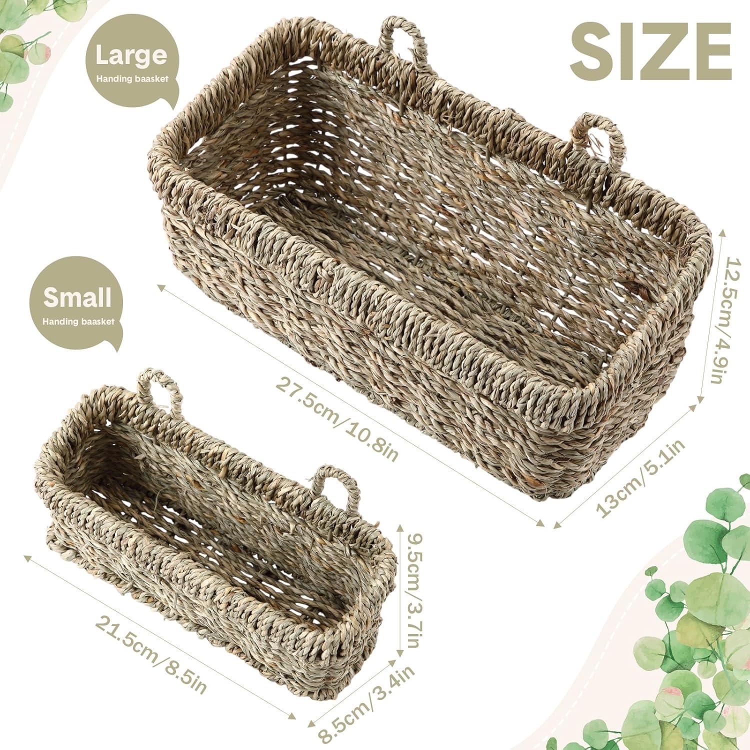 Cestas Colgantes Tejidas Tioncy 2 Pcs de Hierba Marina