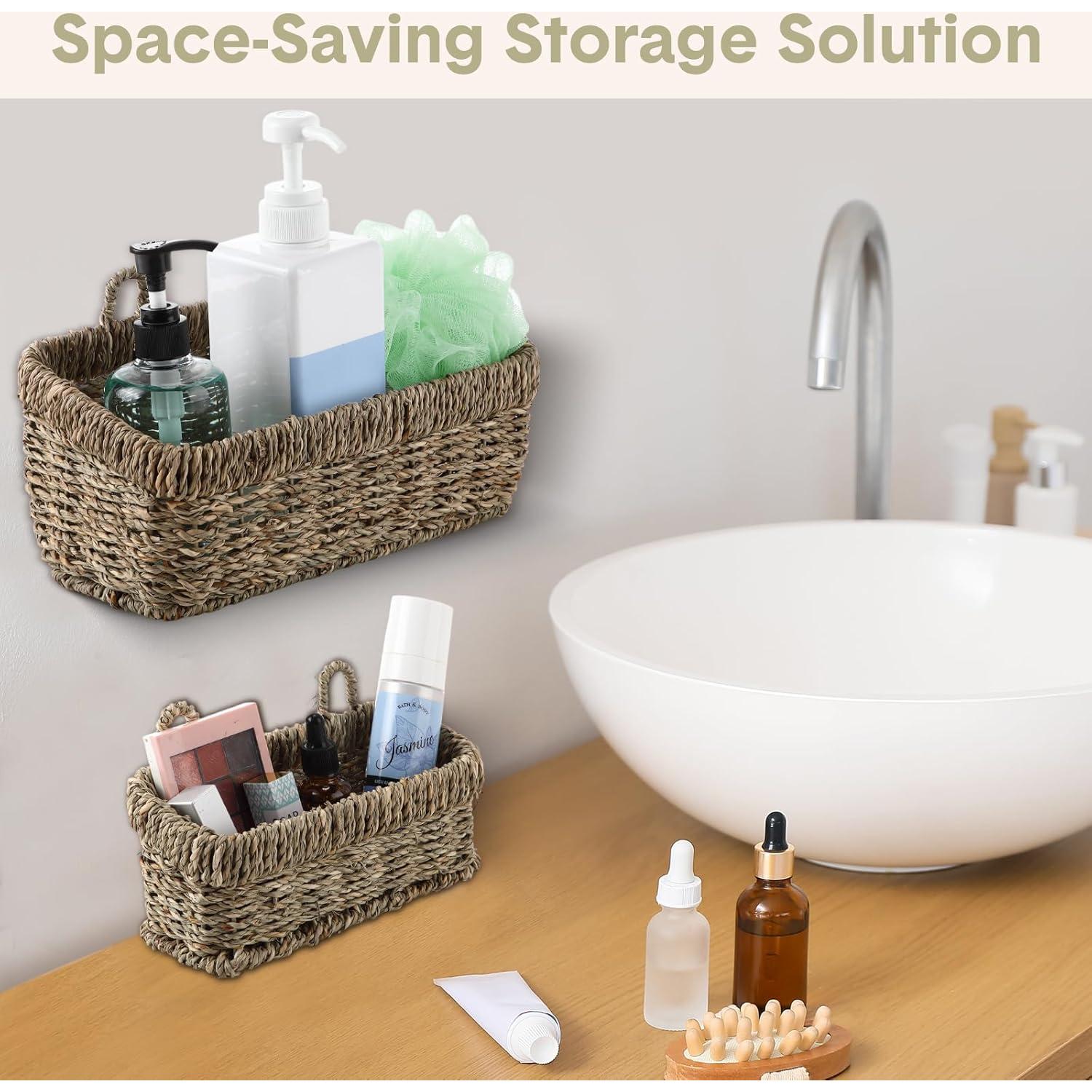 Cestas Colgantes Tejidas Tioncy 2 Pcs de Hierba Marina