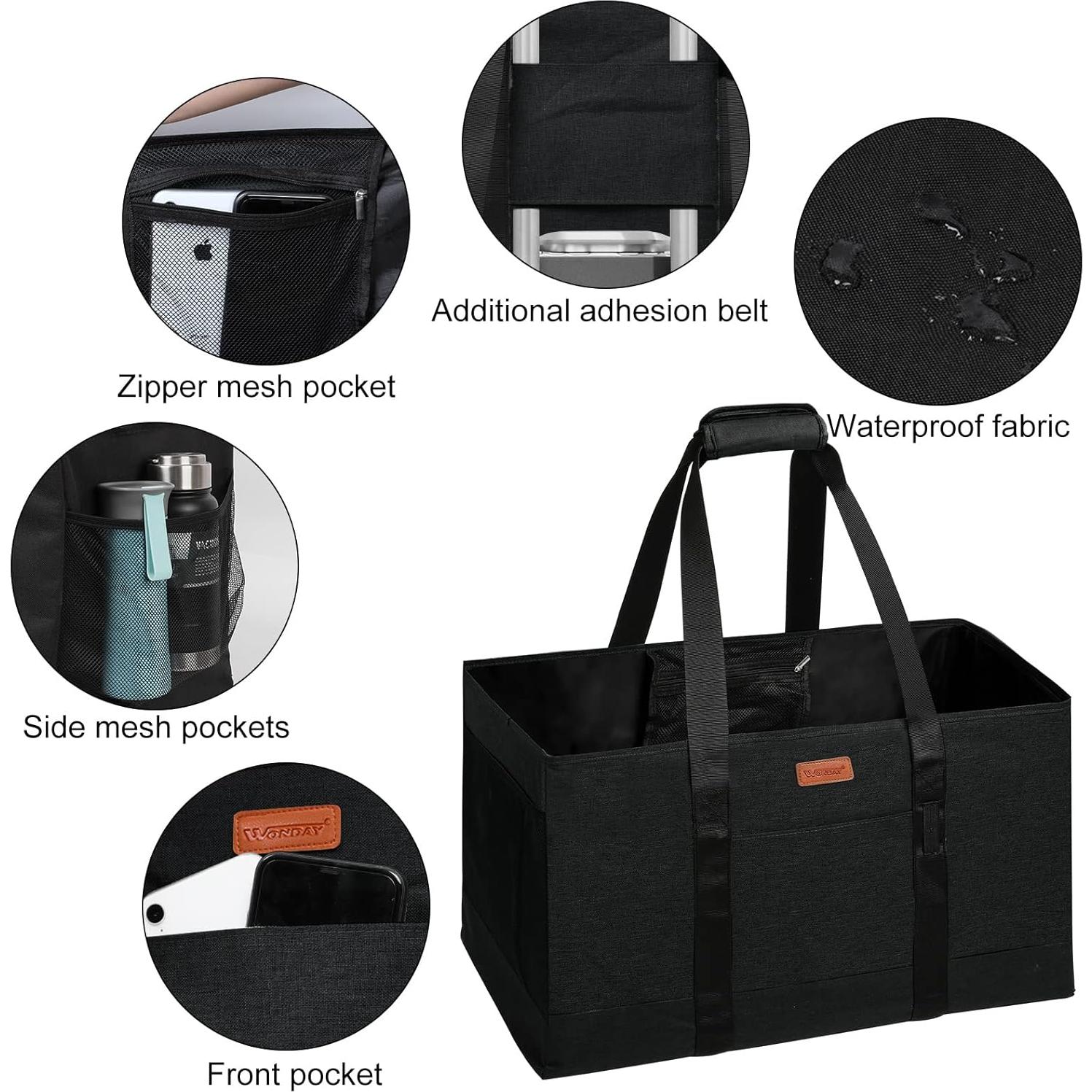 Bolsa de Compras Reutilizable WONDAY Grande Plegable 55.88x27.94x33.02cm