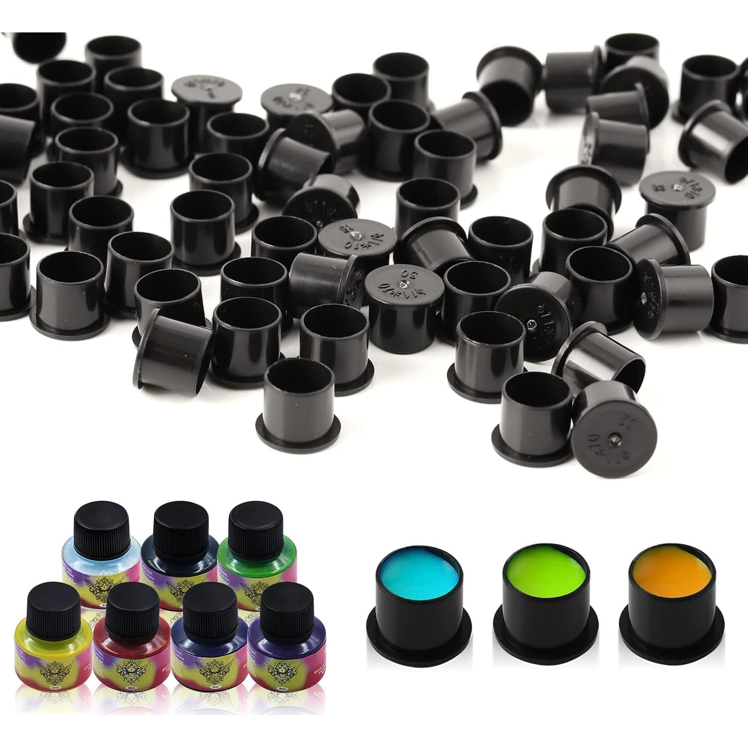 Tazas de Tinta para Tatuajes Autdor 1000Pcs 11mm Reutilizables