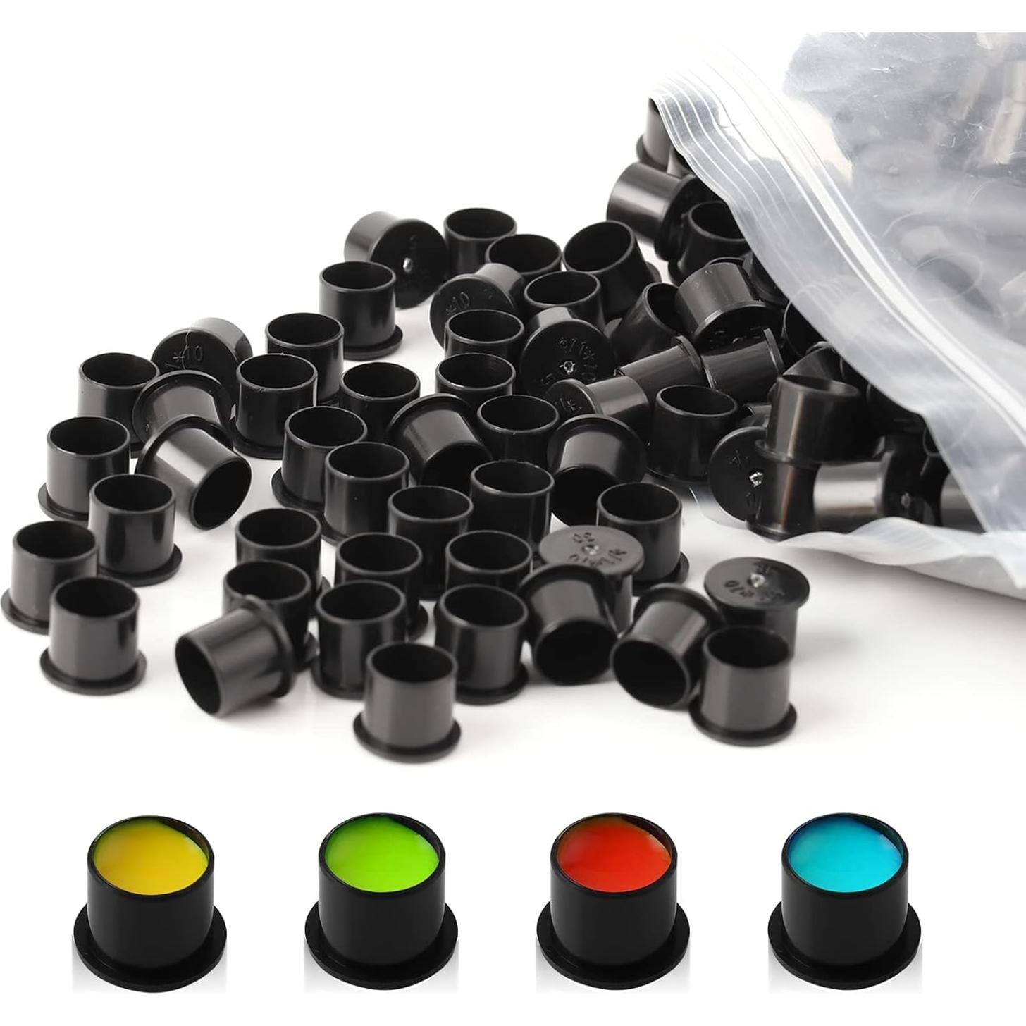 Tazas de Tinta para Tatuajes Autdor 1000Pcs 11mm Reutilizables