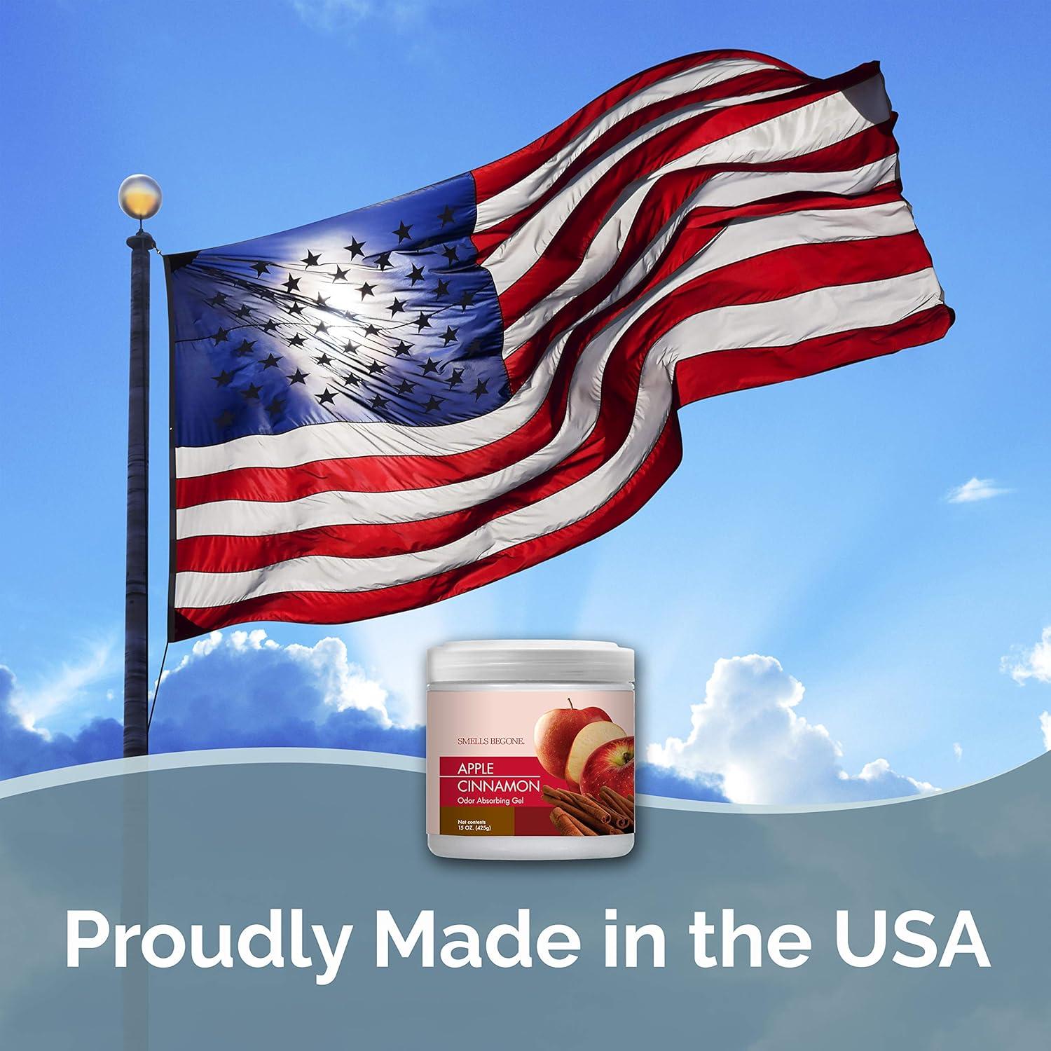 Gel Absorbente de Olores SMELLS BEGONE - 850 g, Paquete de 2 - Aroma Manzana y Canela