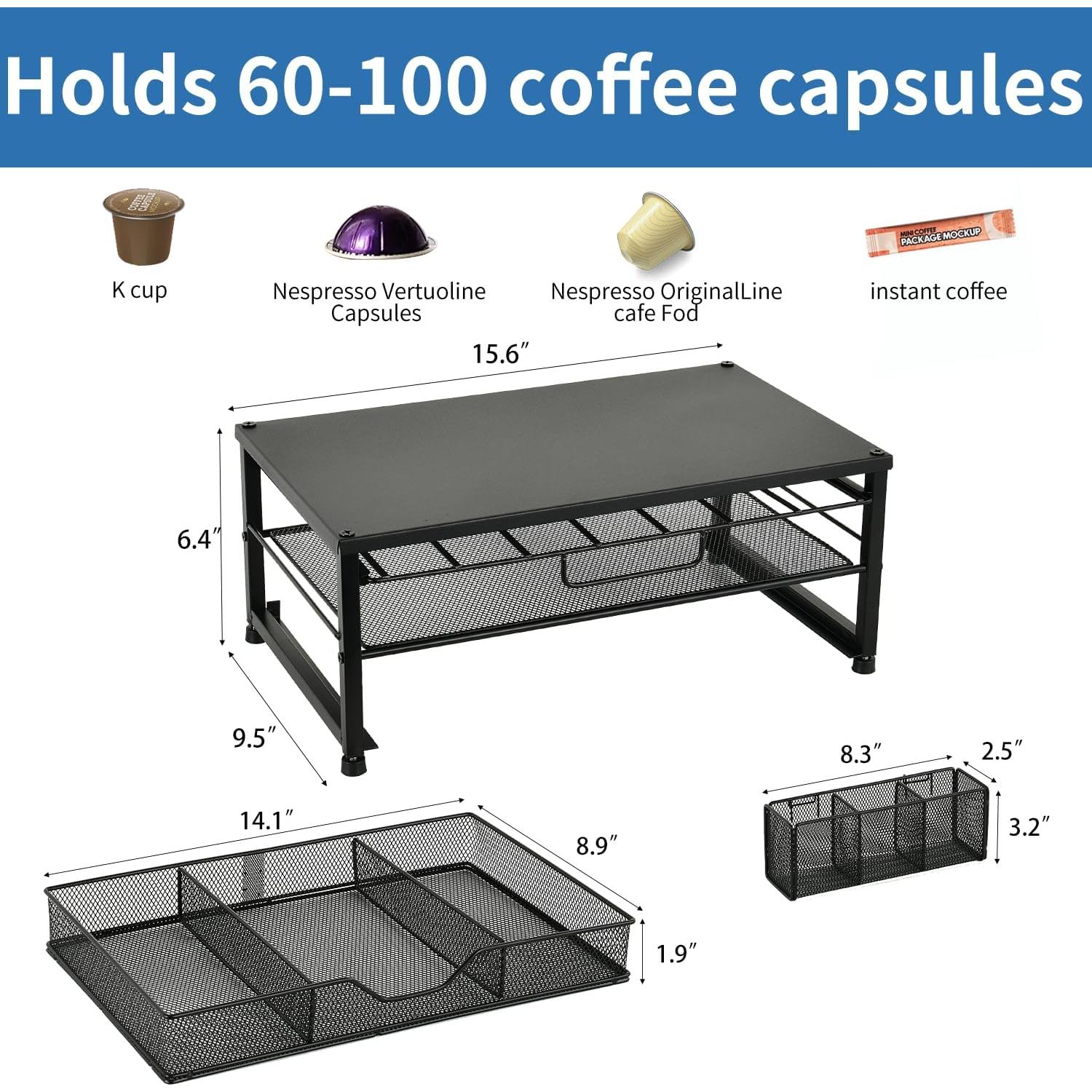 Organizador de K Cup Spacrea - Soporte para 80 cápsulas de café