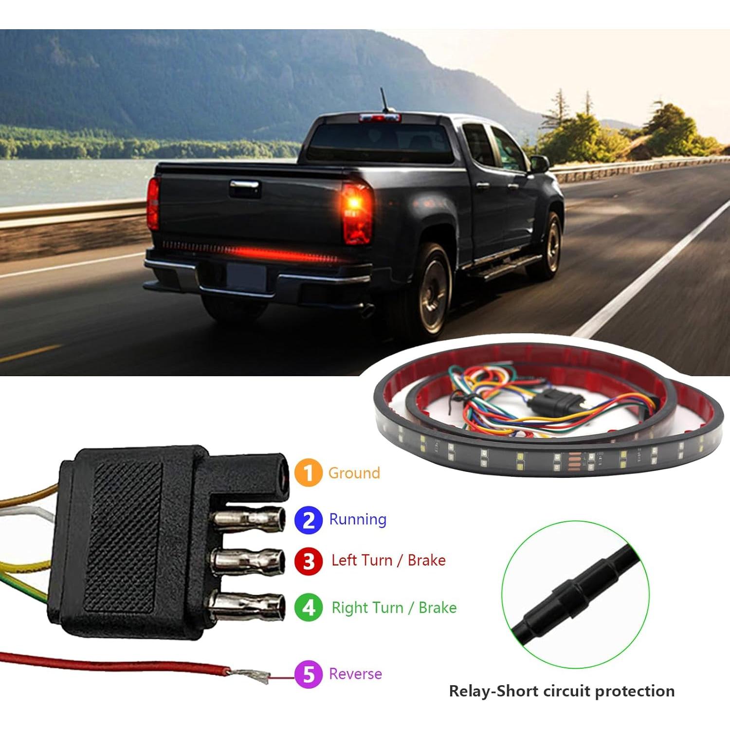 Barra de Luz LED Kewucn 122 cm para Puerta Trasera IP65