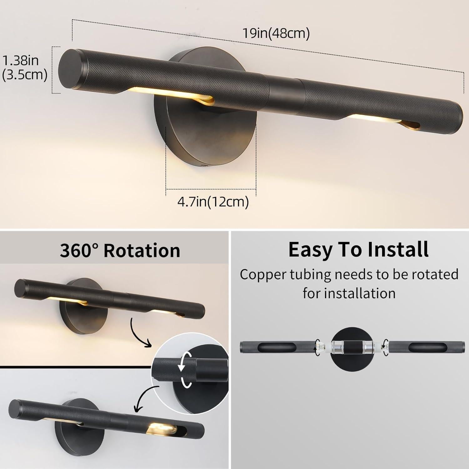 Luz de Imagen Fija SKFWAITKW 48cm Negra Regulable E12