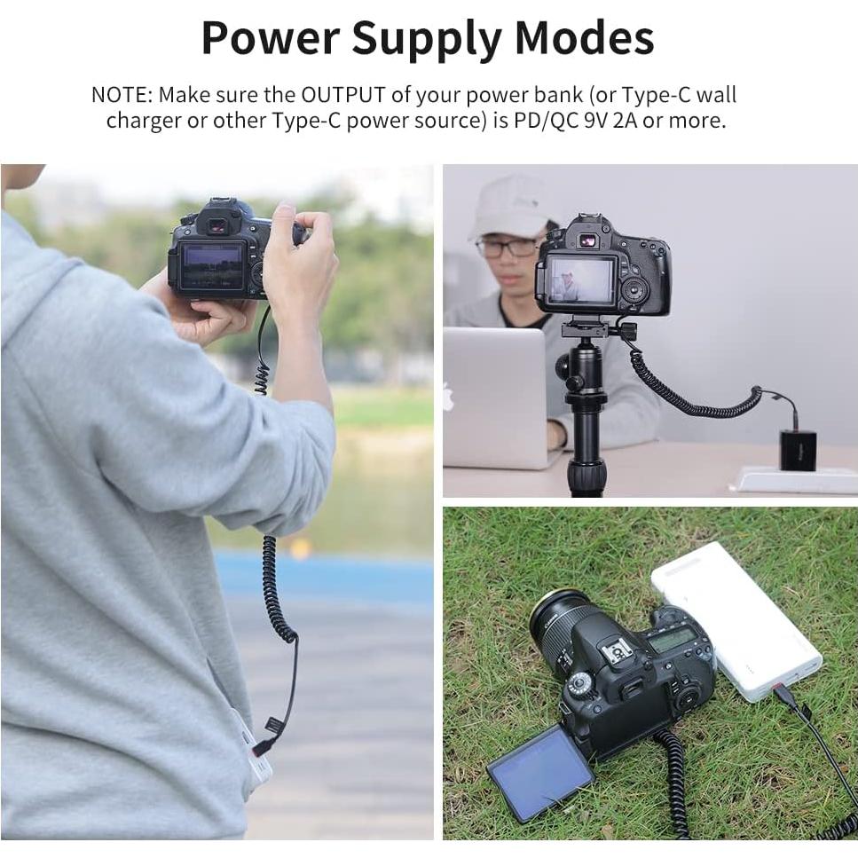 Batería Dummy KingMa LP-E6 con Cable Tipo-C para Canon