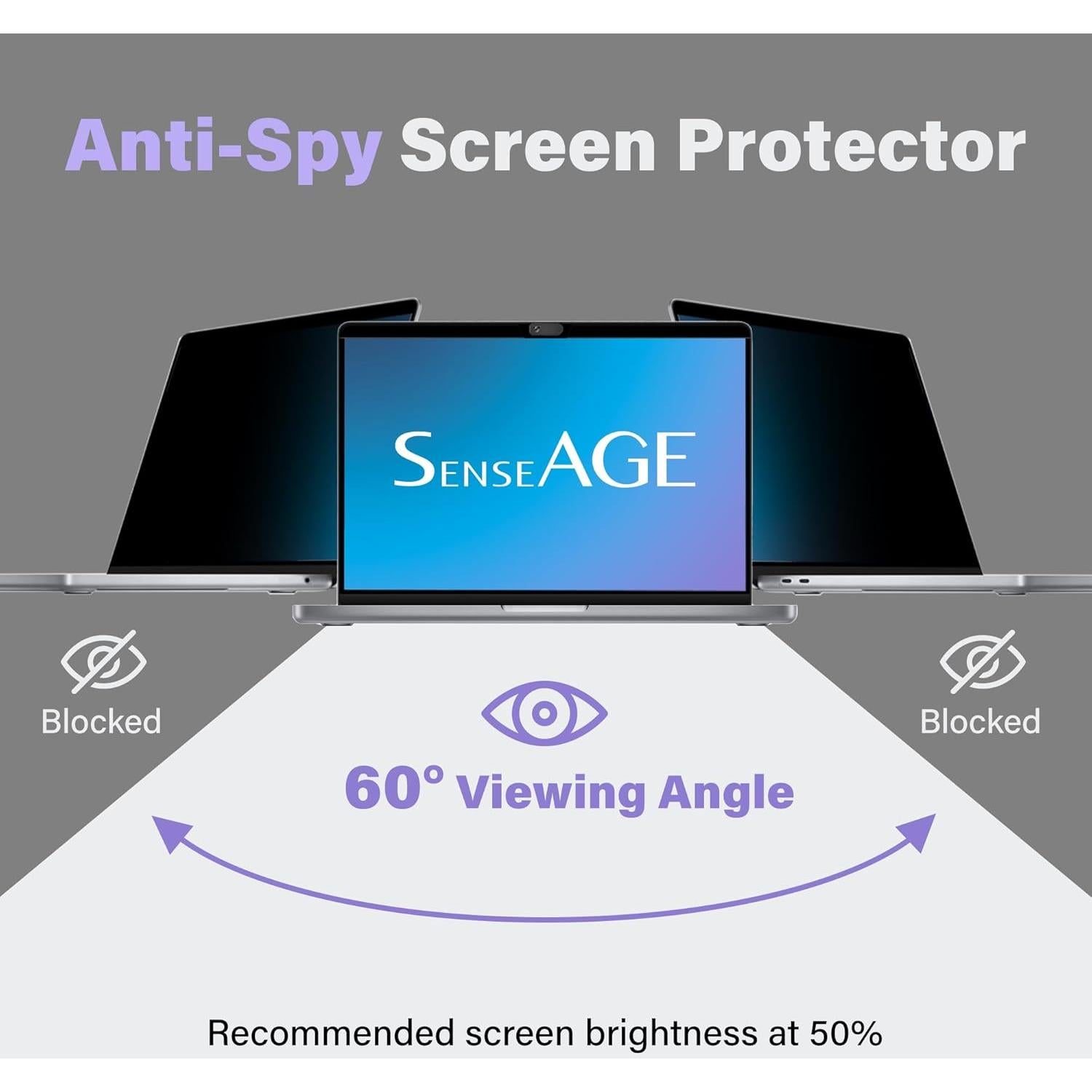 Protector de Pantalla de Privacidad Magnético SenseAGE para MacBook Air 15.3" (2023-2024)
