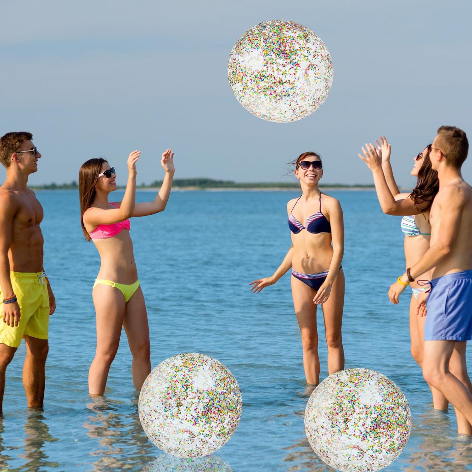 Pelotas de Playa LED HyDren 4 Pack 40.64 cm con Confeti
