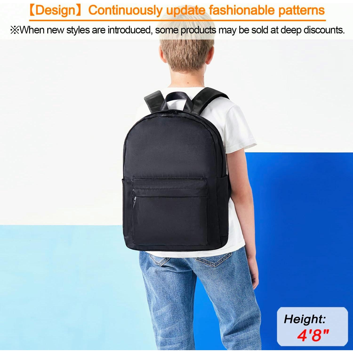 Mochila Ligera Escolar Niños 3-14 Años Negro 14L