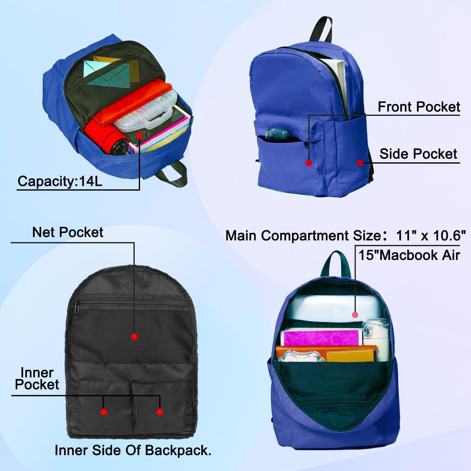 Mochila Ligera Escolar Niños 3-14 Años Negro 14L