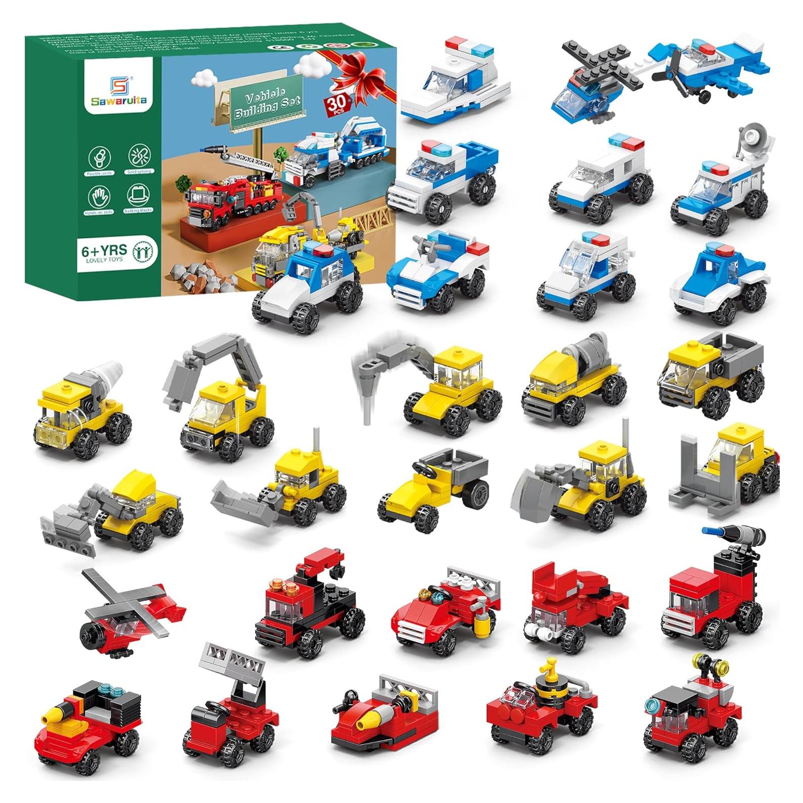 Sawaruita 30 Pack Mini Coches de Construcción para Niños