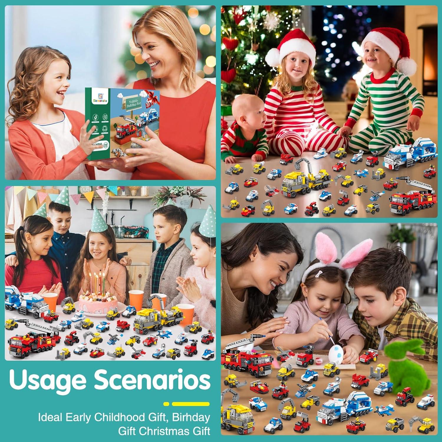 Sawaruita 30 Pack Mini Coches de Construcción para Niños