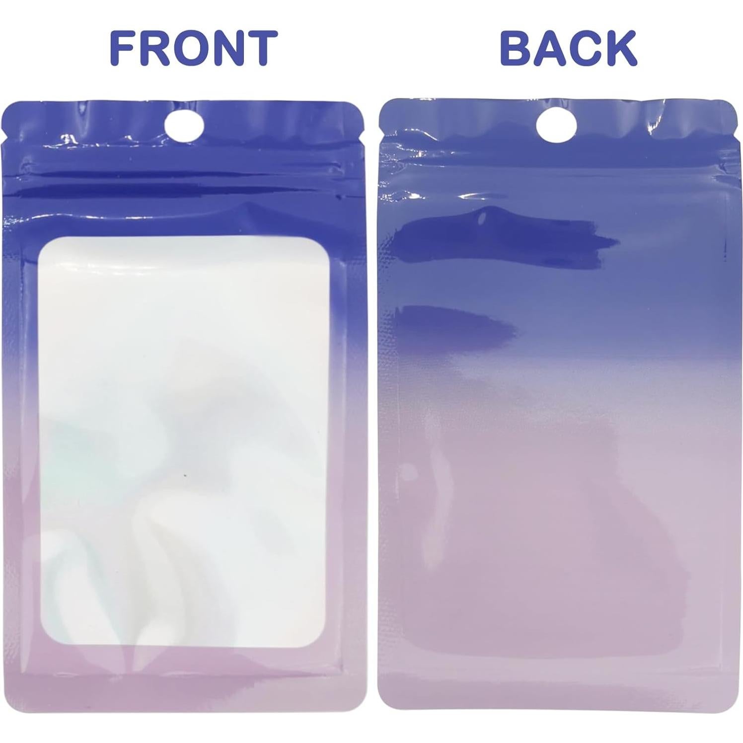 Bolsas Holográficas Flosius 100 Pcs 8x14 cm Ziplock A Prueba de Olores