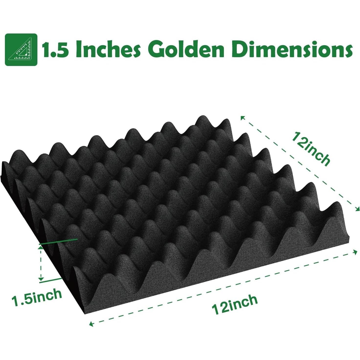 Paquete de 6 Paneles Acústicos Espuma de Huevo WVOVW 1.5"