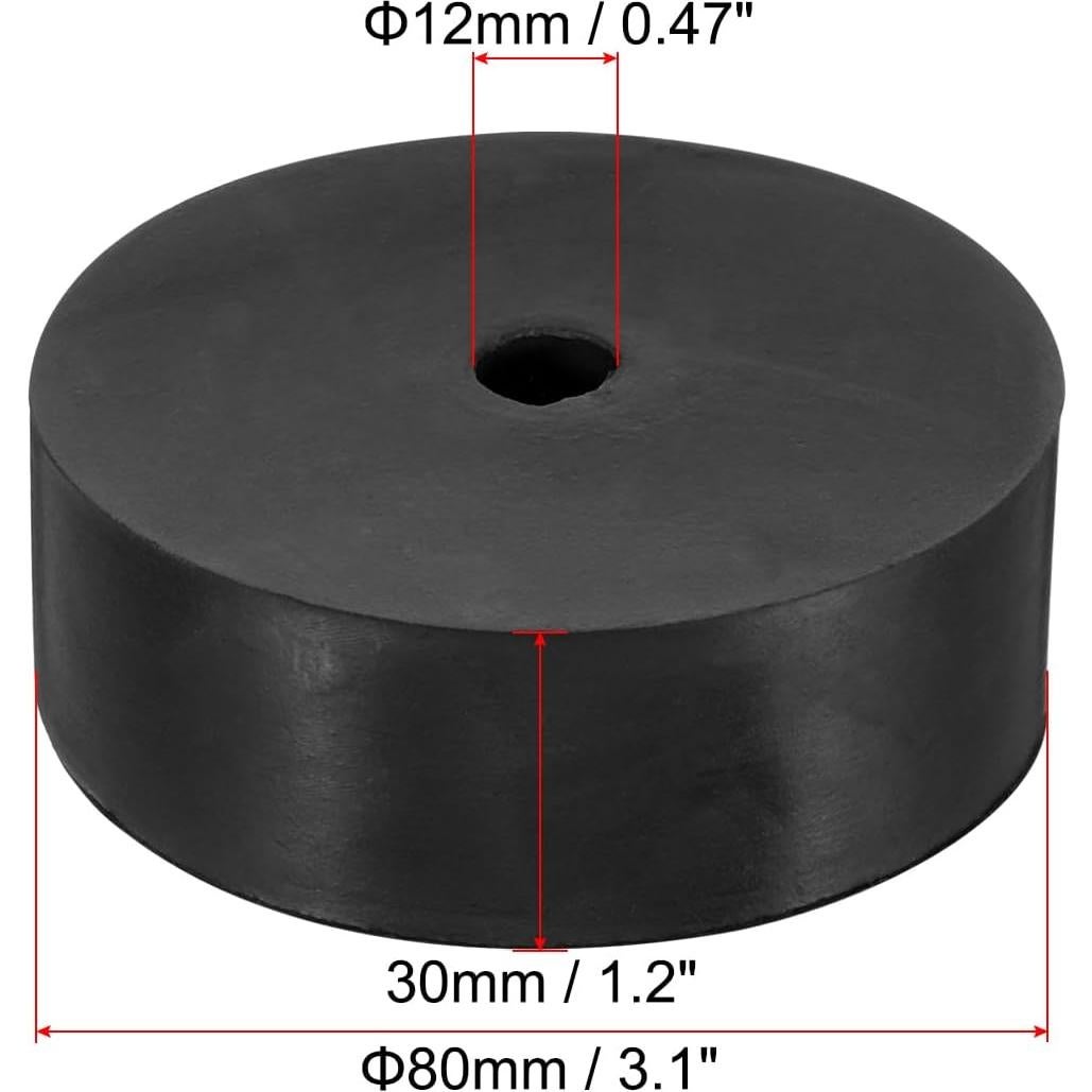 Espaciador de Goma Antivibración PATIKIL 80 mm OD 4 Pcs