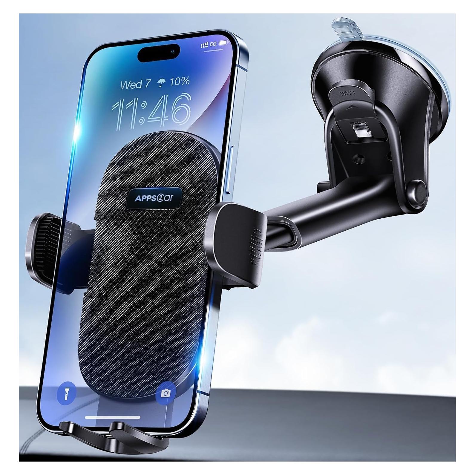 Soporte para Teléfono de Auto APPS2Car Negro 3 en 1