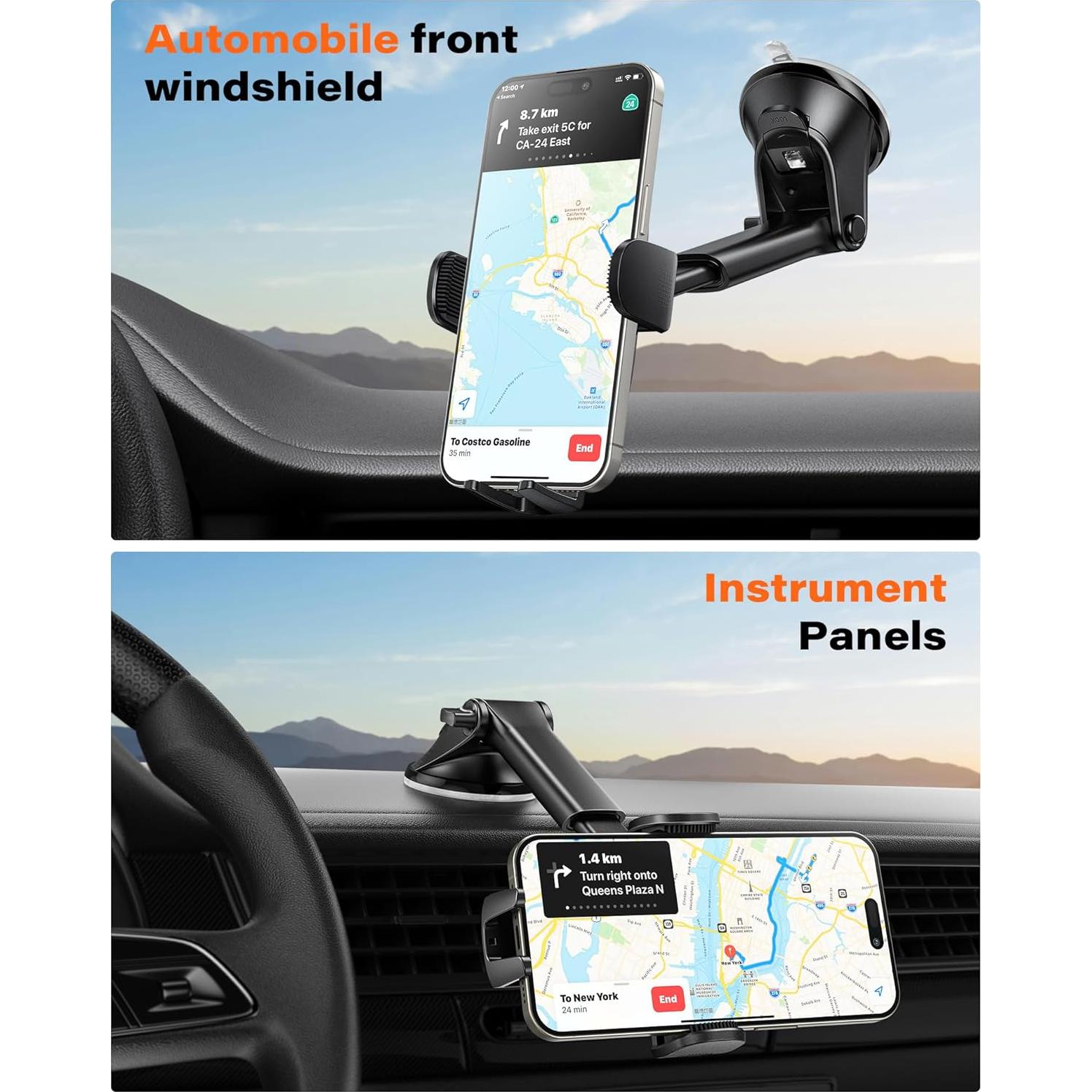 Soporte para Teléfono de Auto APPS2Car Negro 3 en 1