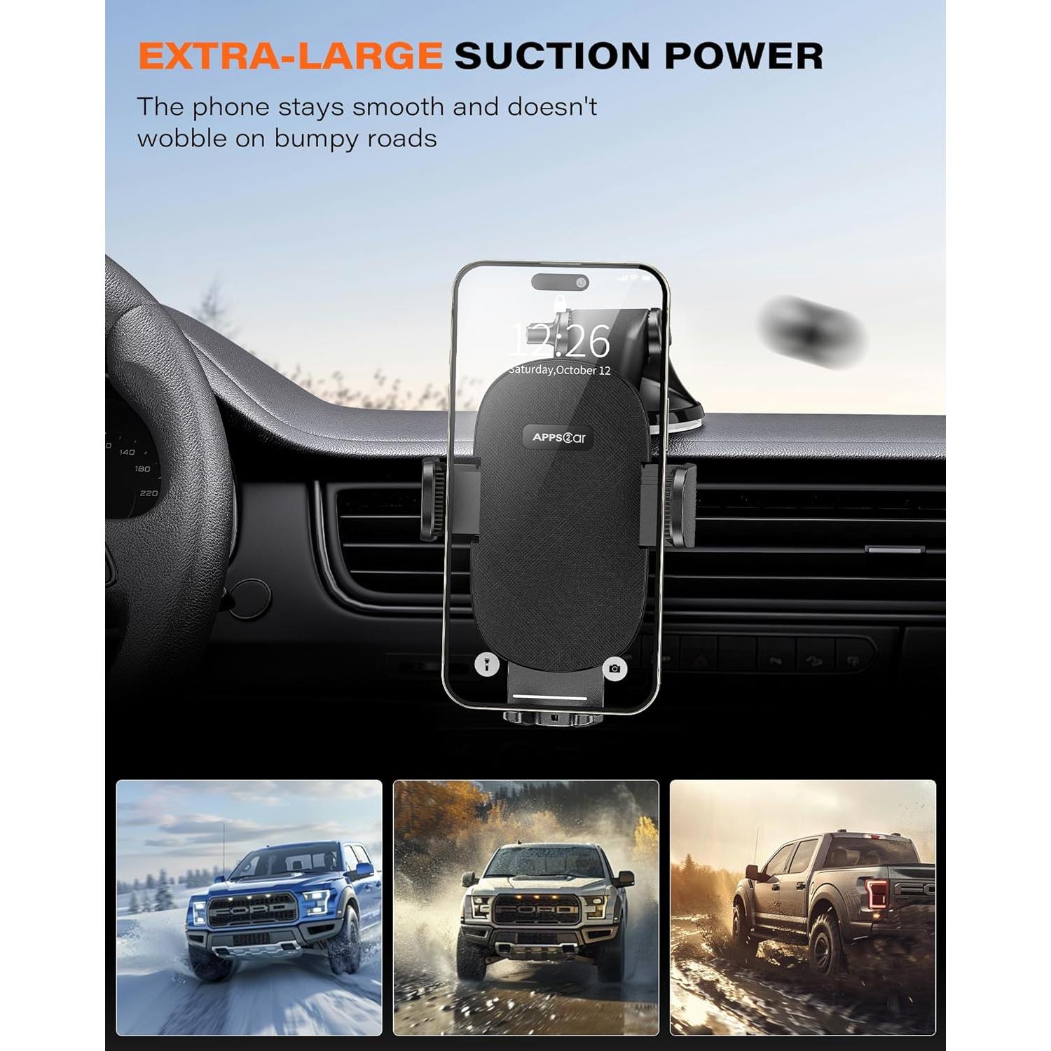 Soporte para Teléfono de Auto APPS2Car Negro 3 en 1