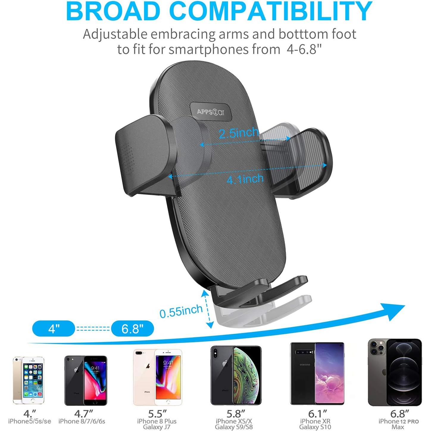 Soporte para Teléfono de Auto APPS2Car Negro 3 en 1