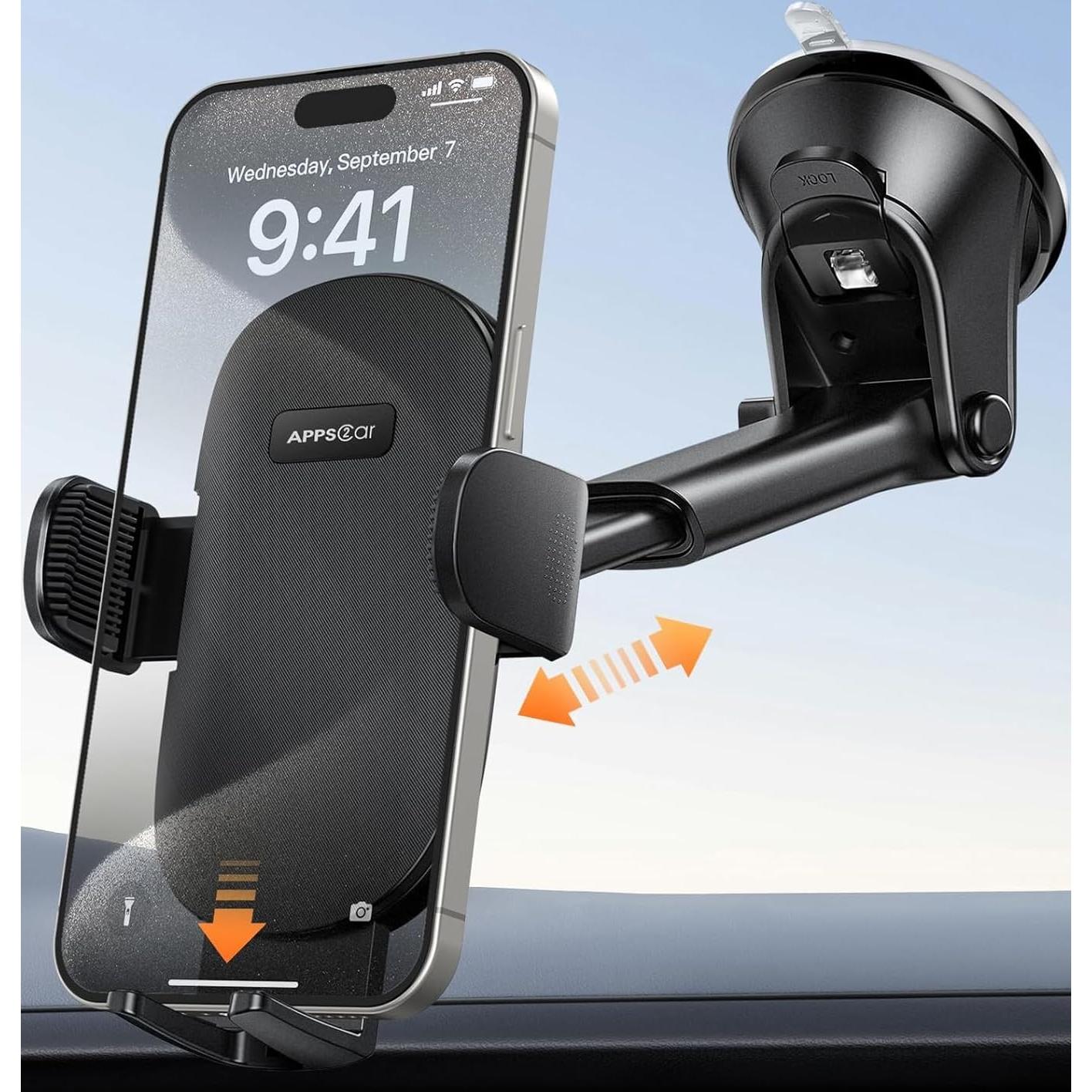 Soporte para Teléfono de Auto APPS2Car Negro 3 en 1