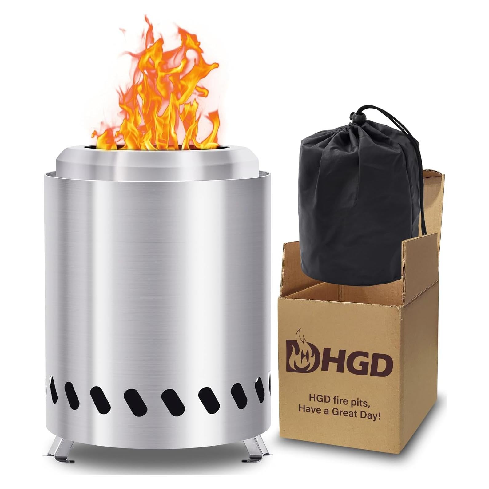 Fogón de Mesa HGD Sin Humo 20 cm Acero Inoxidable Plata