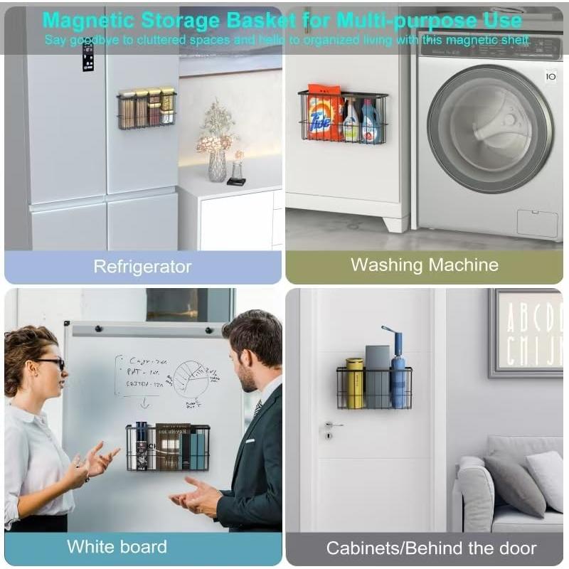 Cesta Magnética Organizador de Especias Jeyoon - Negro 26x8x15.5cm