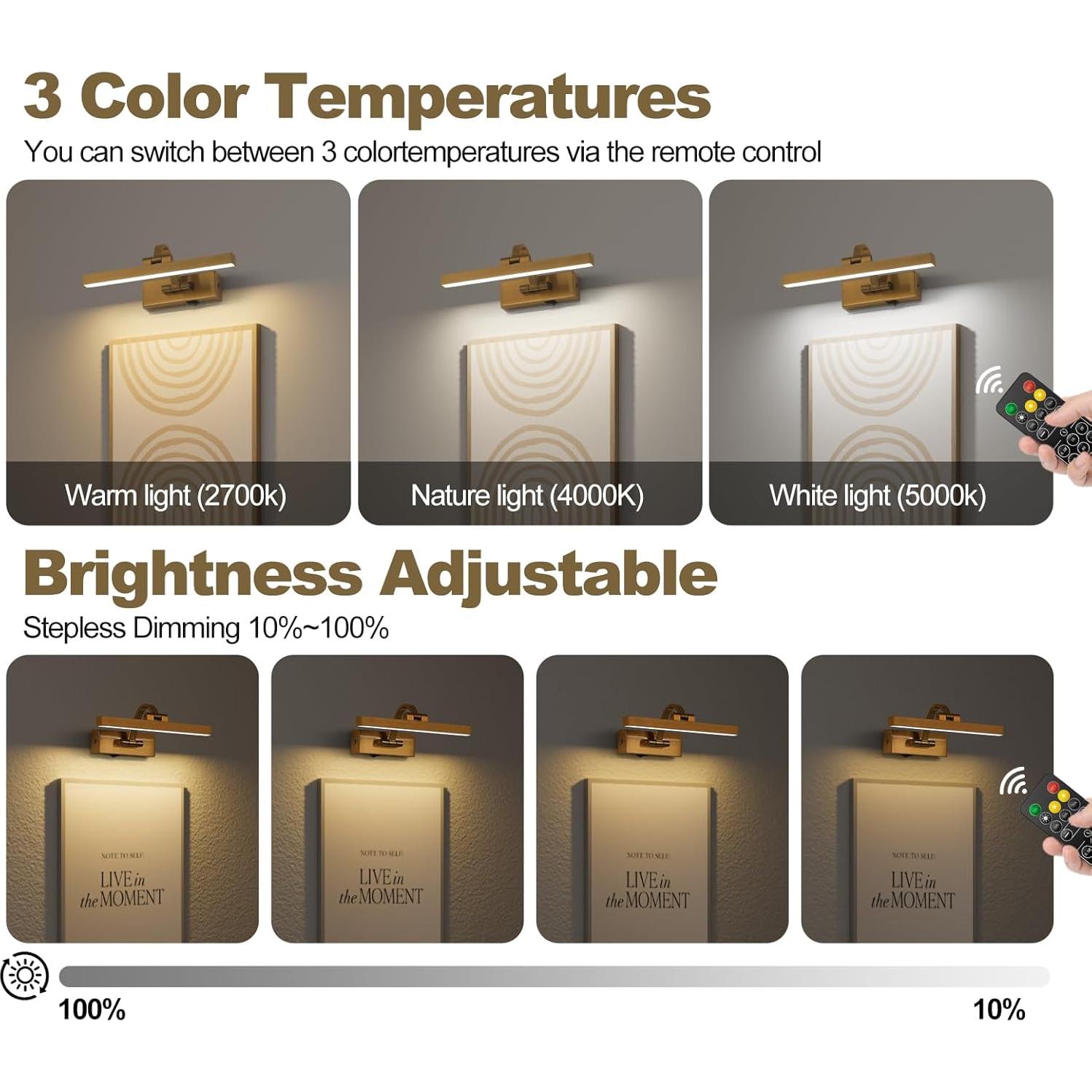 Luz de Imagen Inalámbrica DarHorz 3 Colores Regulable 29.5cm