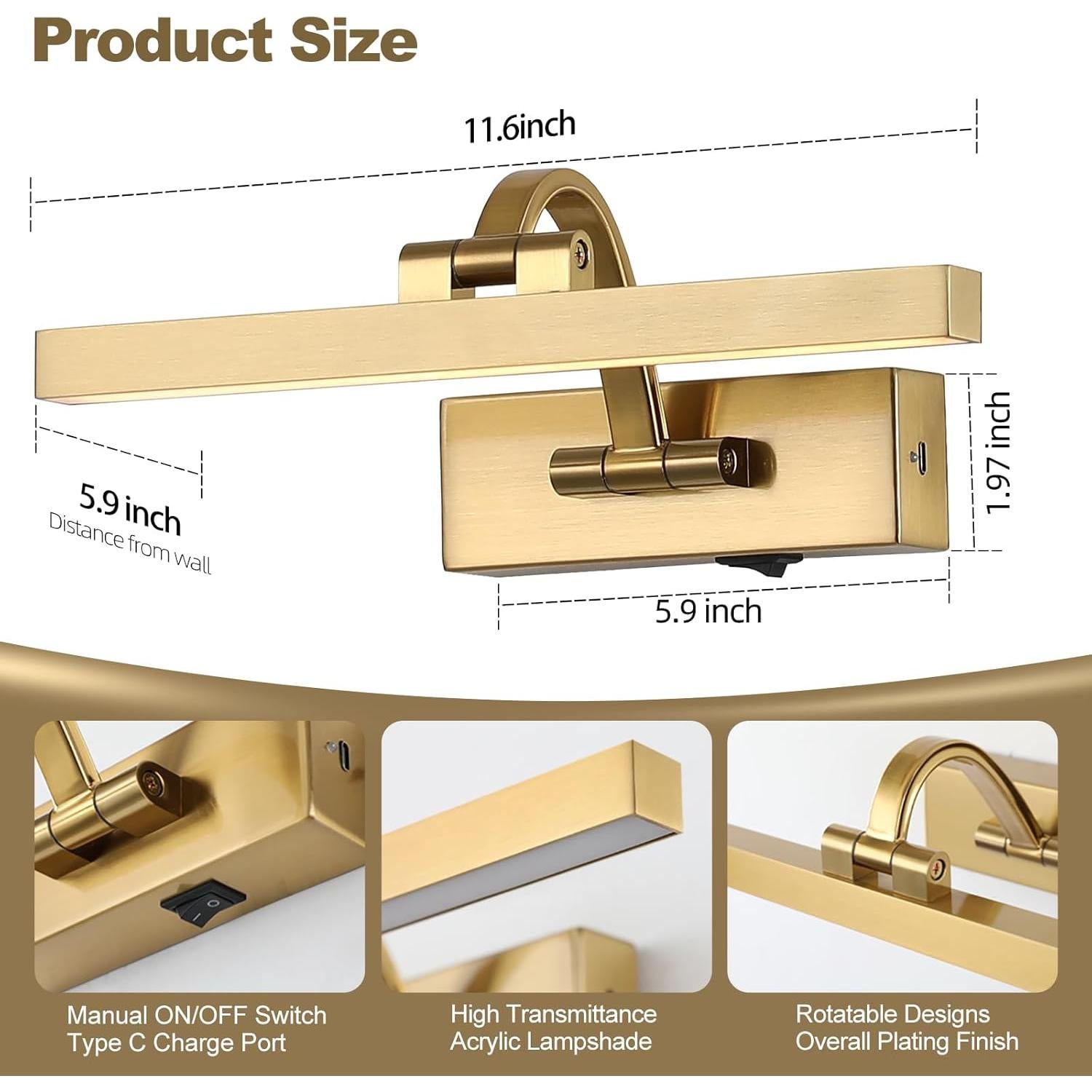 Luz de Imagen Inalámbrica DarHorz 3 Colores Regulable 29.5cm