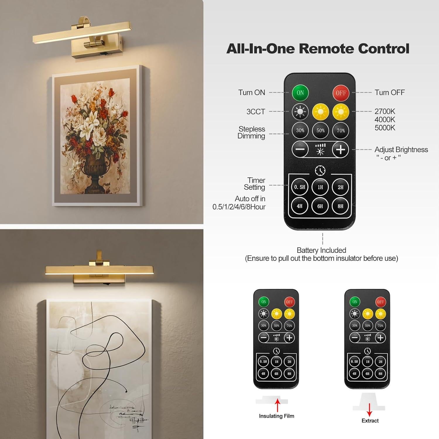 Luz de Imagen Inalámbrica DarHorz 3 Colores Regulable 29.5cm