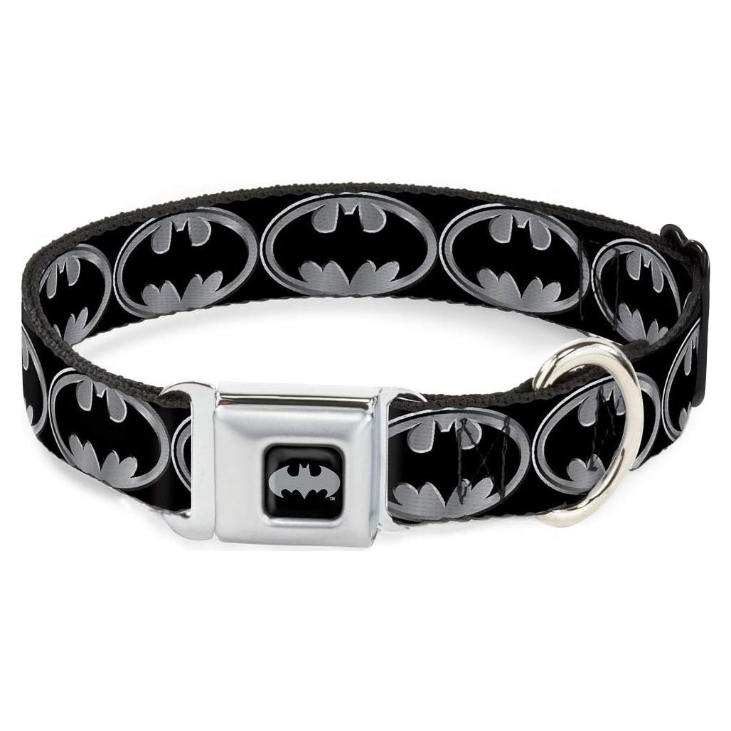 Collar de Perro Buckle-Down Batman Negro Plateado 66 cm