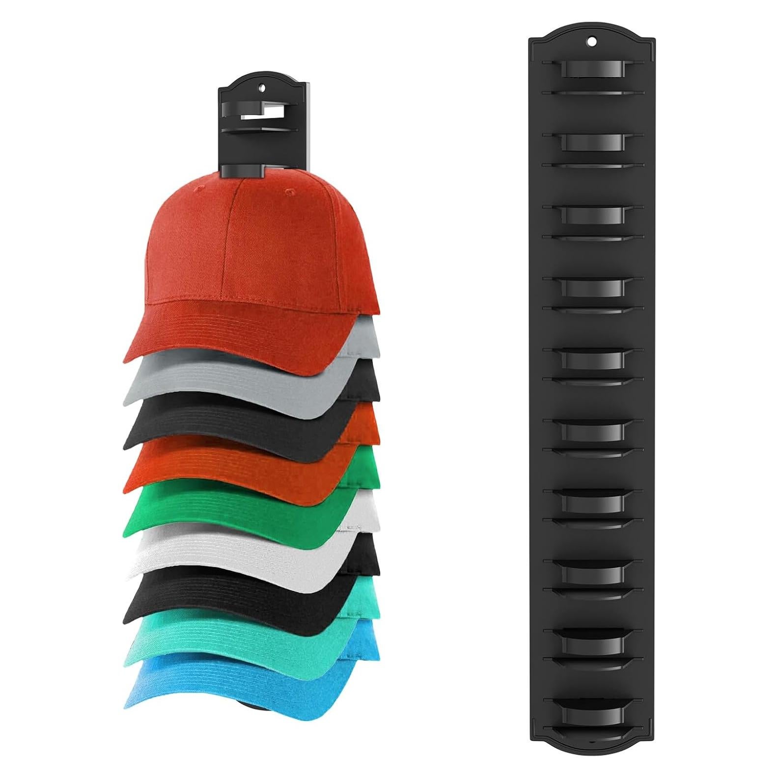 Soporte para Gorras de Béisbol MSKEI Negro, Capacidad 10 Gorras