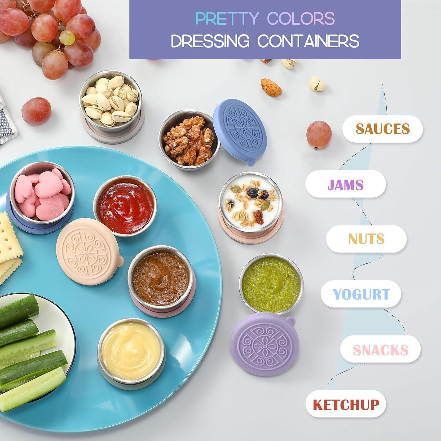 Contenedor de Aderezo VITEVER 6 Piezas 47.3 ml Acero Inoxidable