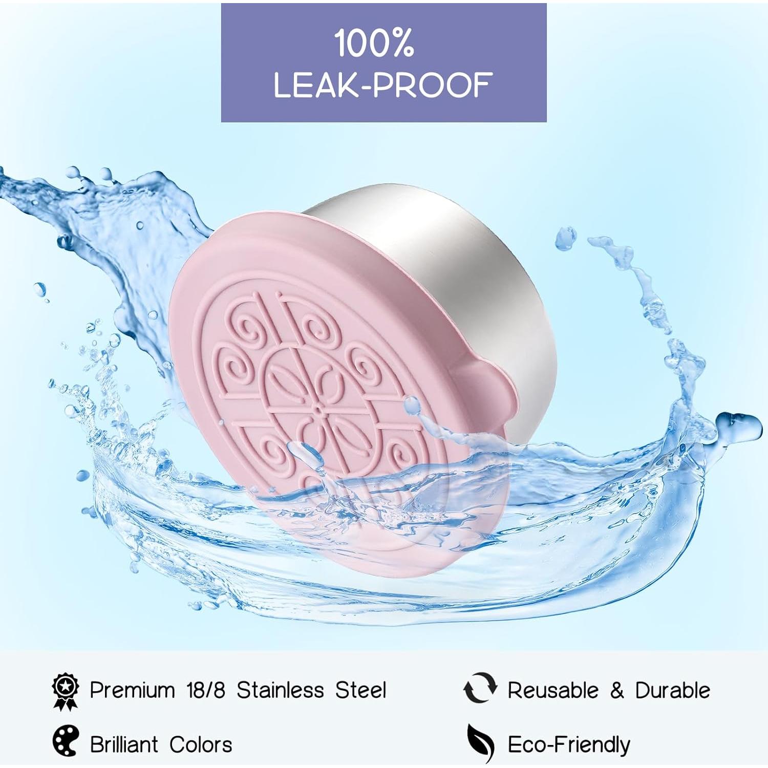 Contenedor de Aderezo VITEVER 6 Piezas 47.3 ml Acero Inoxidable