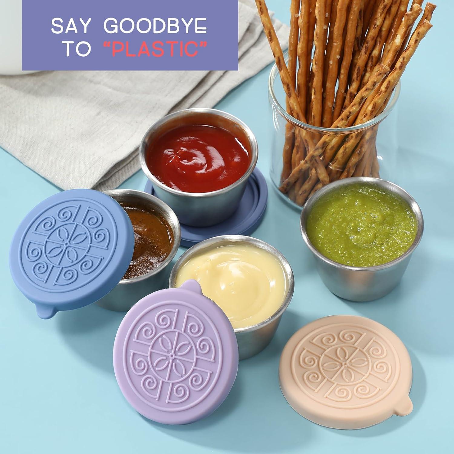 Contenedor de Aderezo VITEVER 6 Piezas 47.3 ml Acero Inoxidable