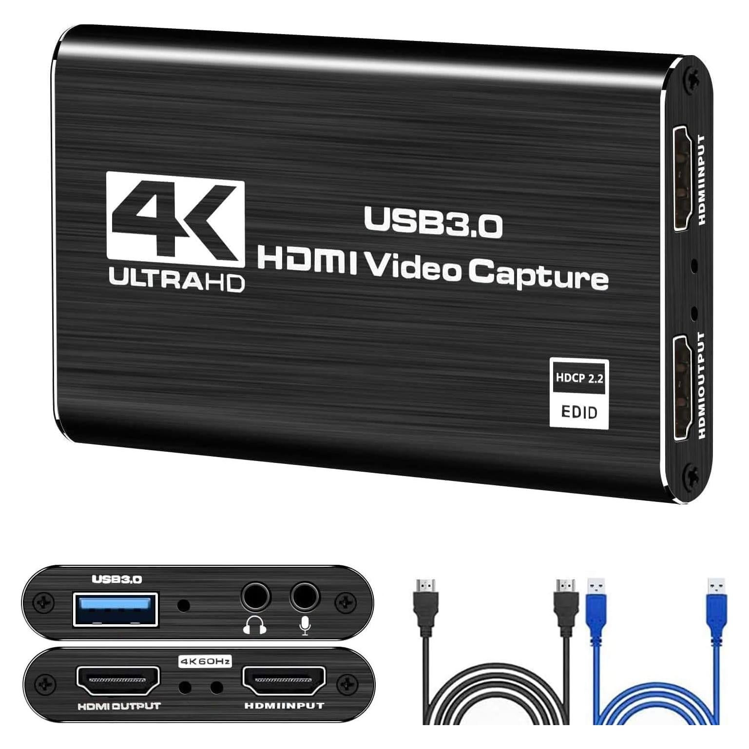 Tarjeta de Captura de Video 4K GKEAPZA HDMI USB 3.0 1080P 60FPS