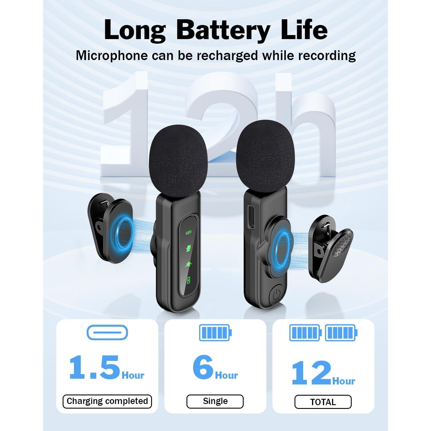 Micrófono Lavalier Inalámbrico PoP Voz 3en1 con Reducción de Ruido