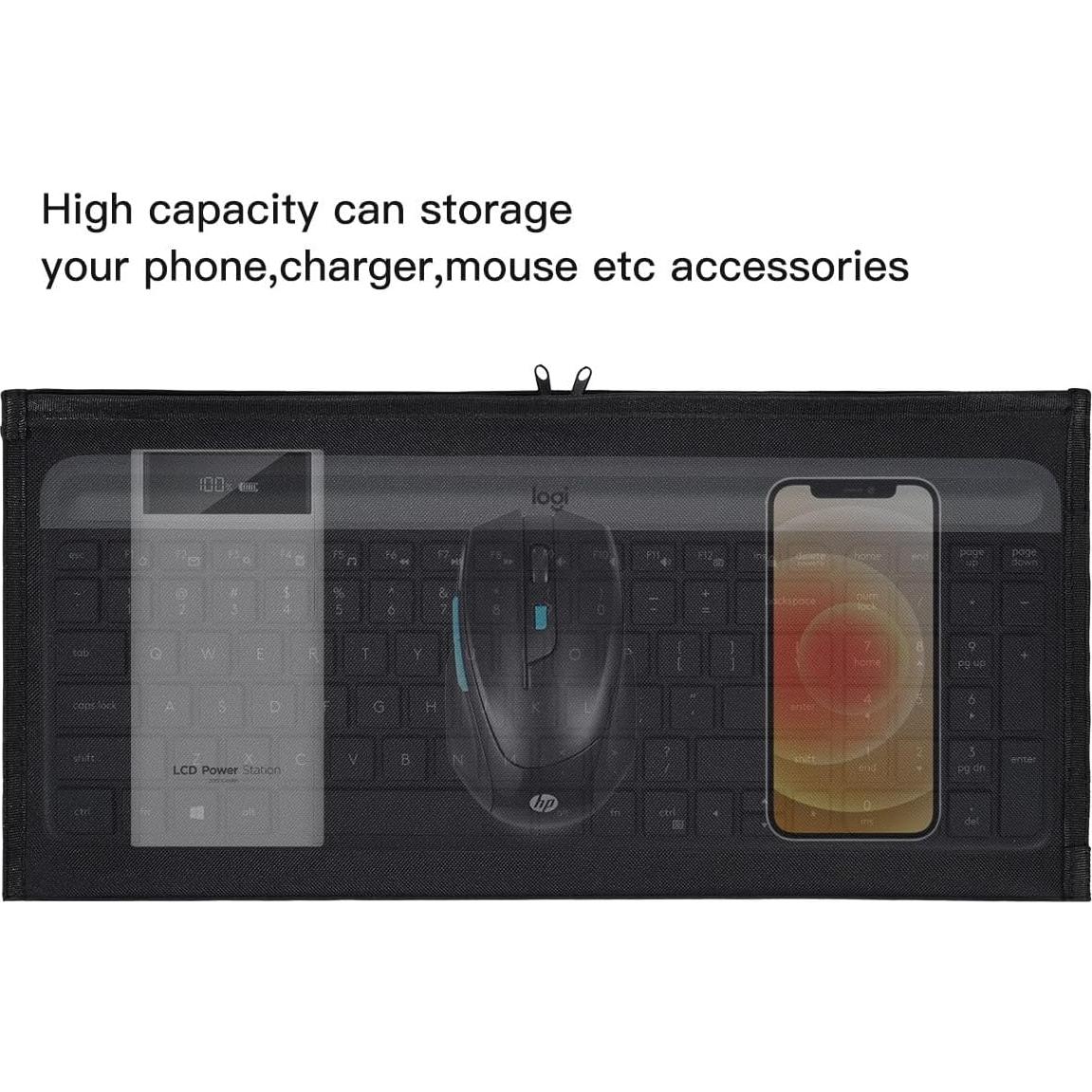 Funda Antipolvo para Teclado 60%-80% CASEDAO Negra 42x20cm