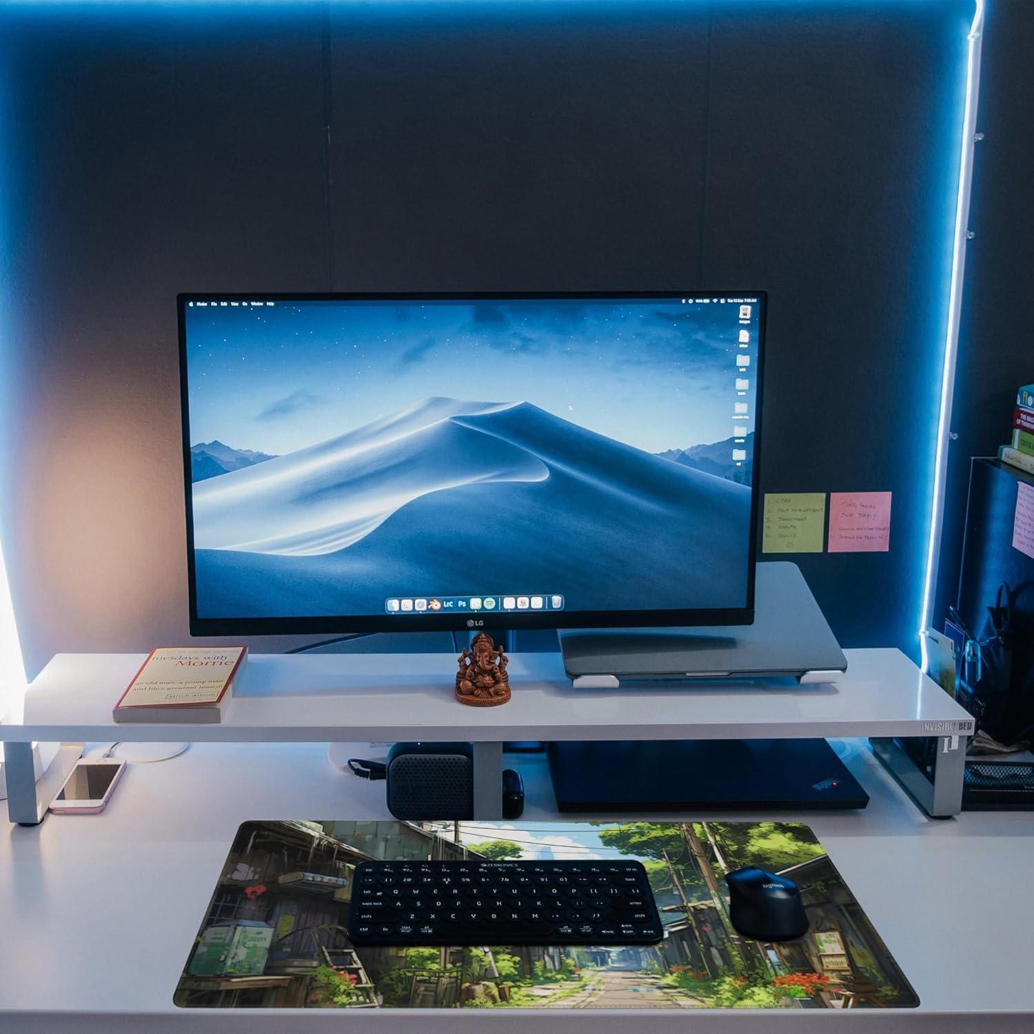 Alfombrilla de escritorio Eflxamz Anime Abandoned Town 80x30 cm