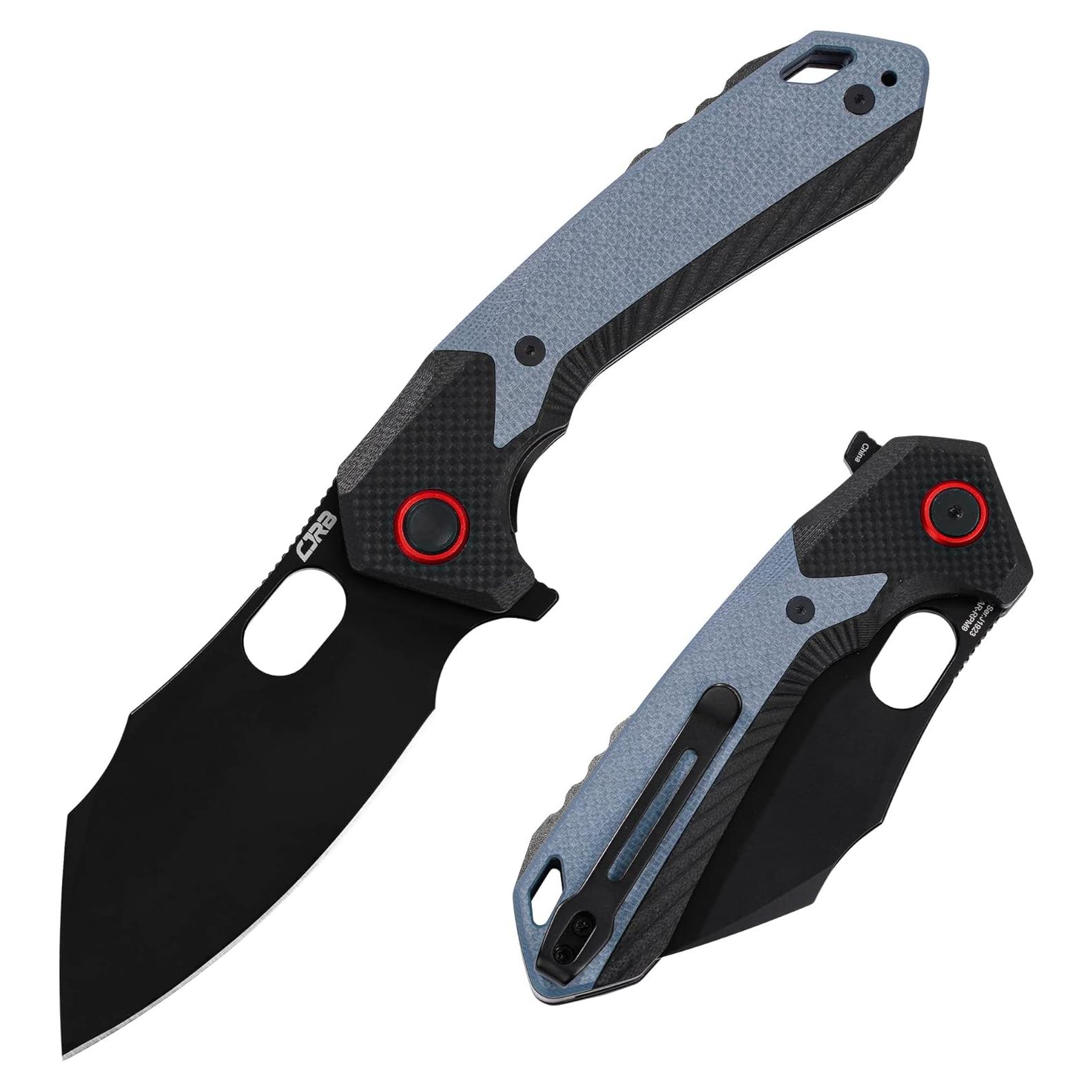 Cuchillo Plegable CJRB Caldera J1923 Acero AR-RPM9 Mango G10 Azul