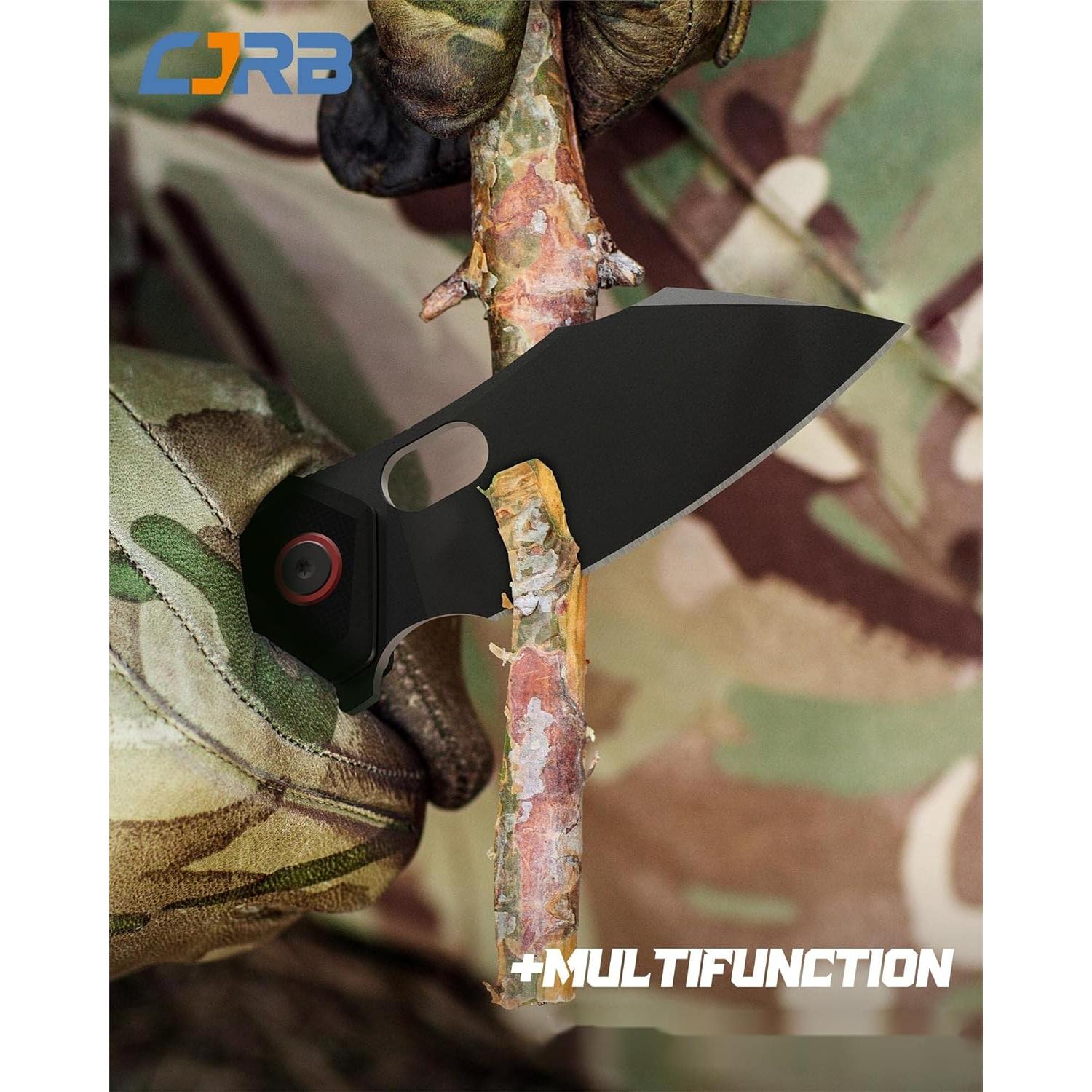 Cuchillo Plegable CJRB Caldera J1923 Acero AR-RPM9 Mango G10 Azul