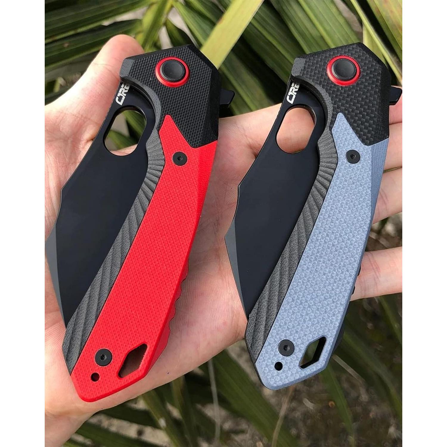 Cuchillo Plegable CJRB Caldera J1923 Acero AR-RPM9 Mango G10 Azul