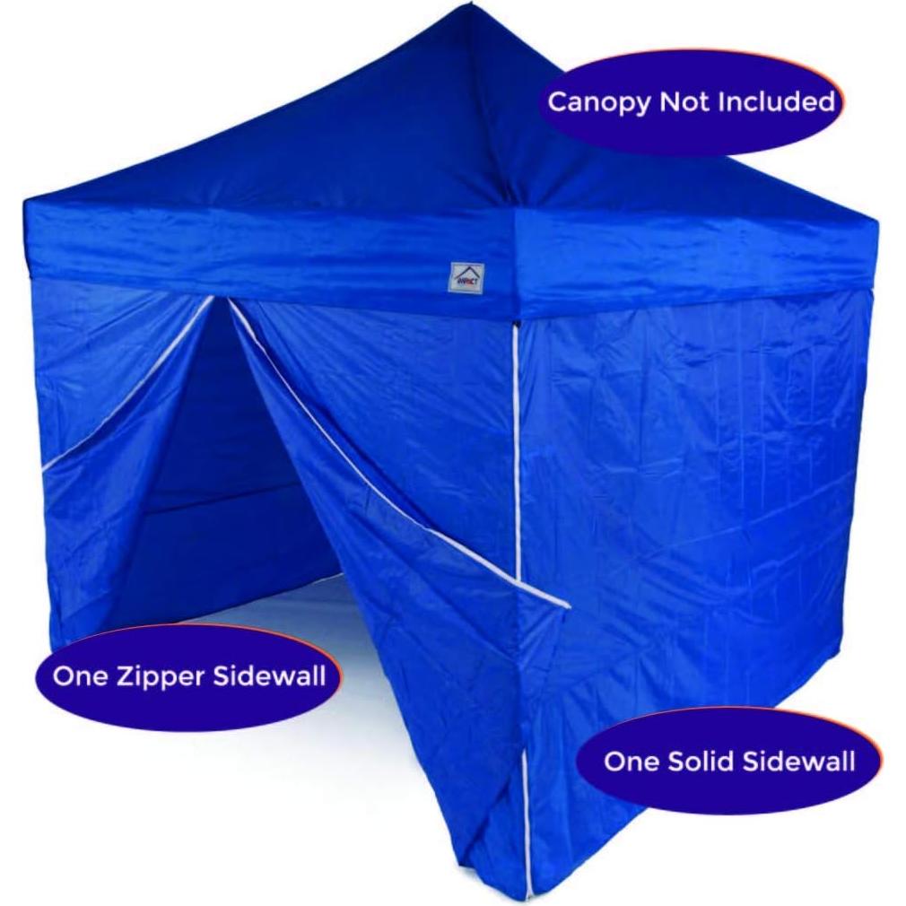 Paredes de Carpa Impact Canopy 10x10 m Azul - 1 Sólida y 1 con Cremallera