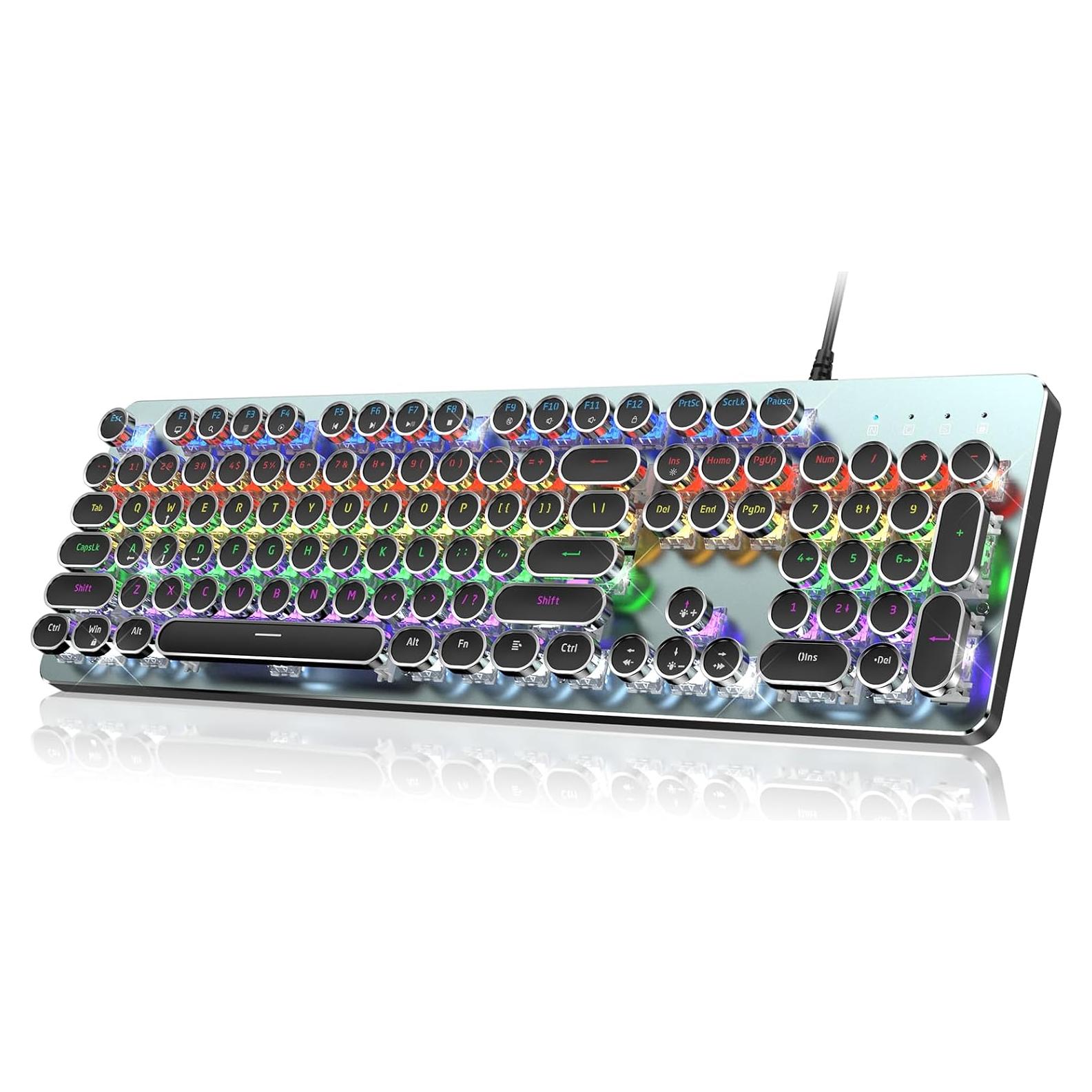 Teclado Mecánico RisoPhy PC420A Retroiluminado RGB 104 Teclas