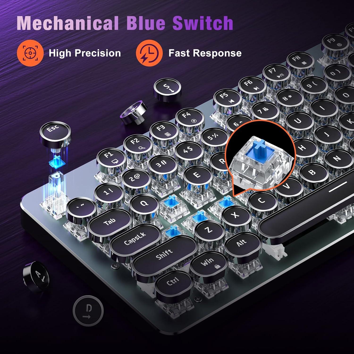 Teclado Mecánico RisoPhy PC420A Retroiluminado RGB 104 Teclas