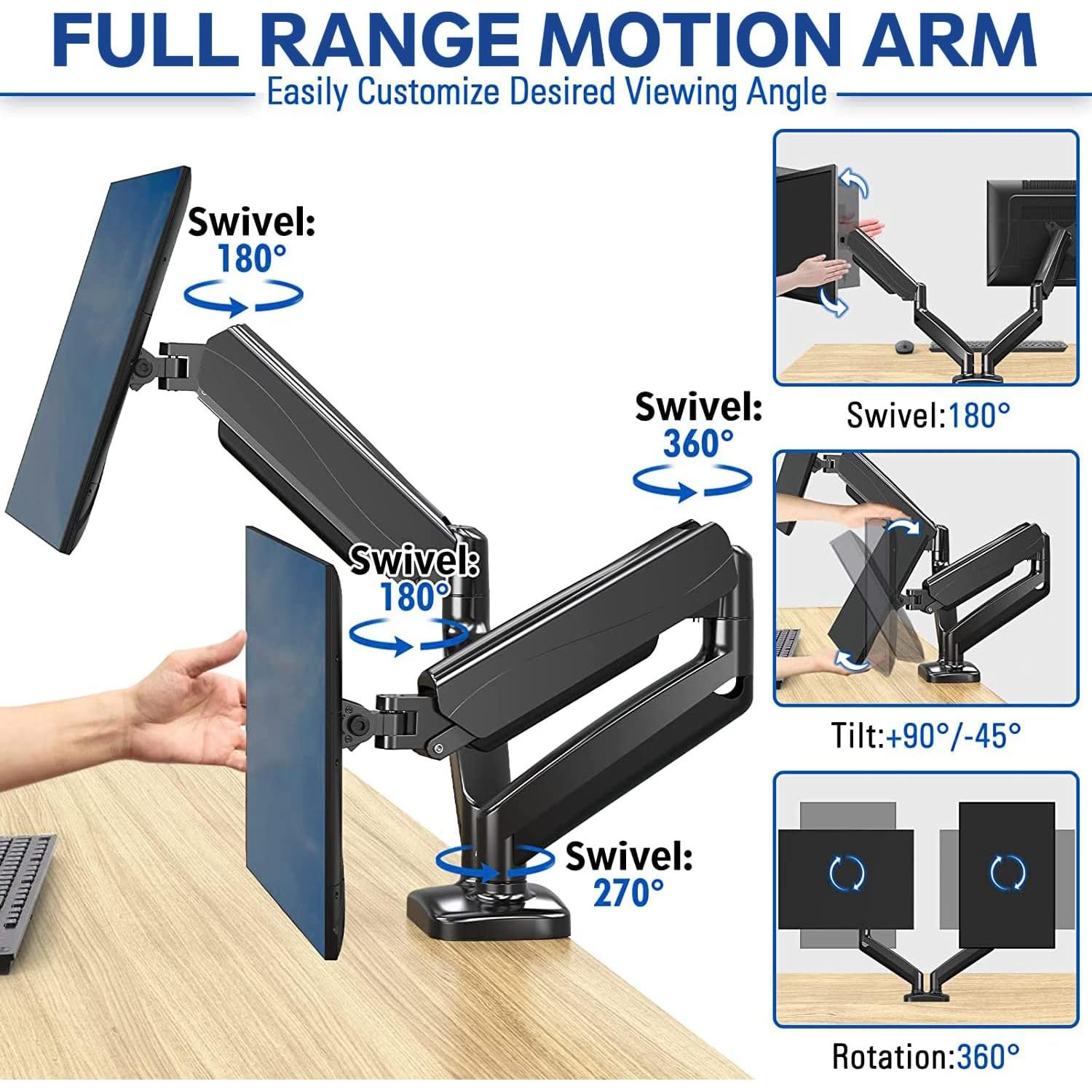 Brazos de Monitor Doble Stellar Mounts para Samsung 32" Curvado