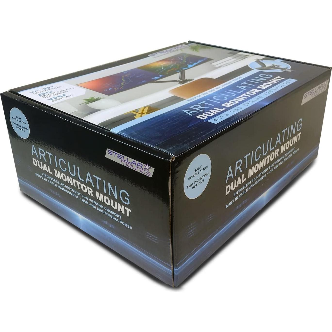 Brazos de Monitor Doble Stellar Mounts para Samsung 32" Curvado