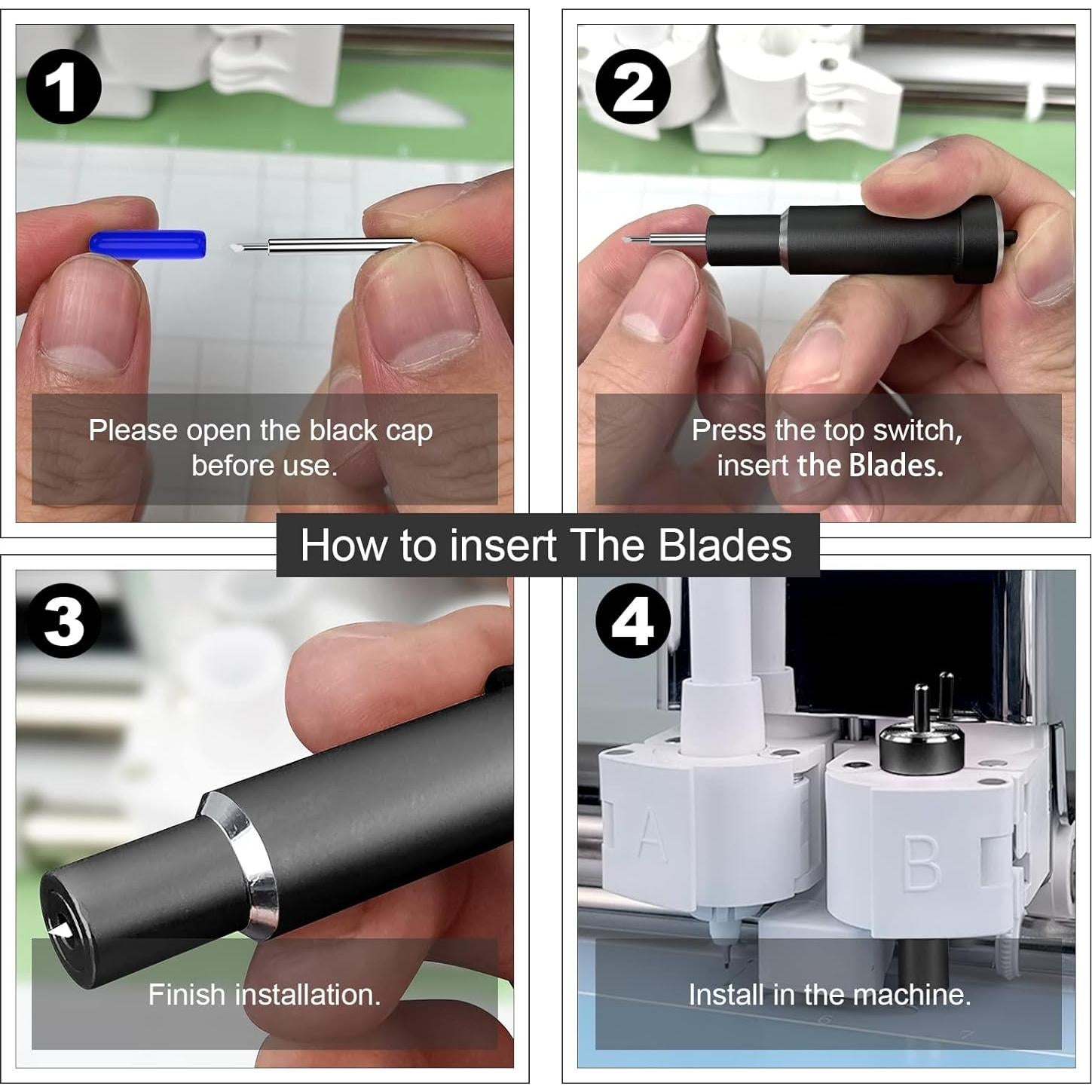 50 Cuchillas de Reemplazo Profundas Aleybloodes para Cricut